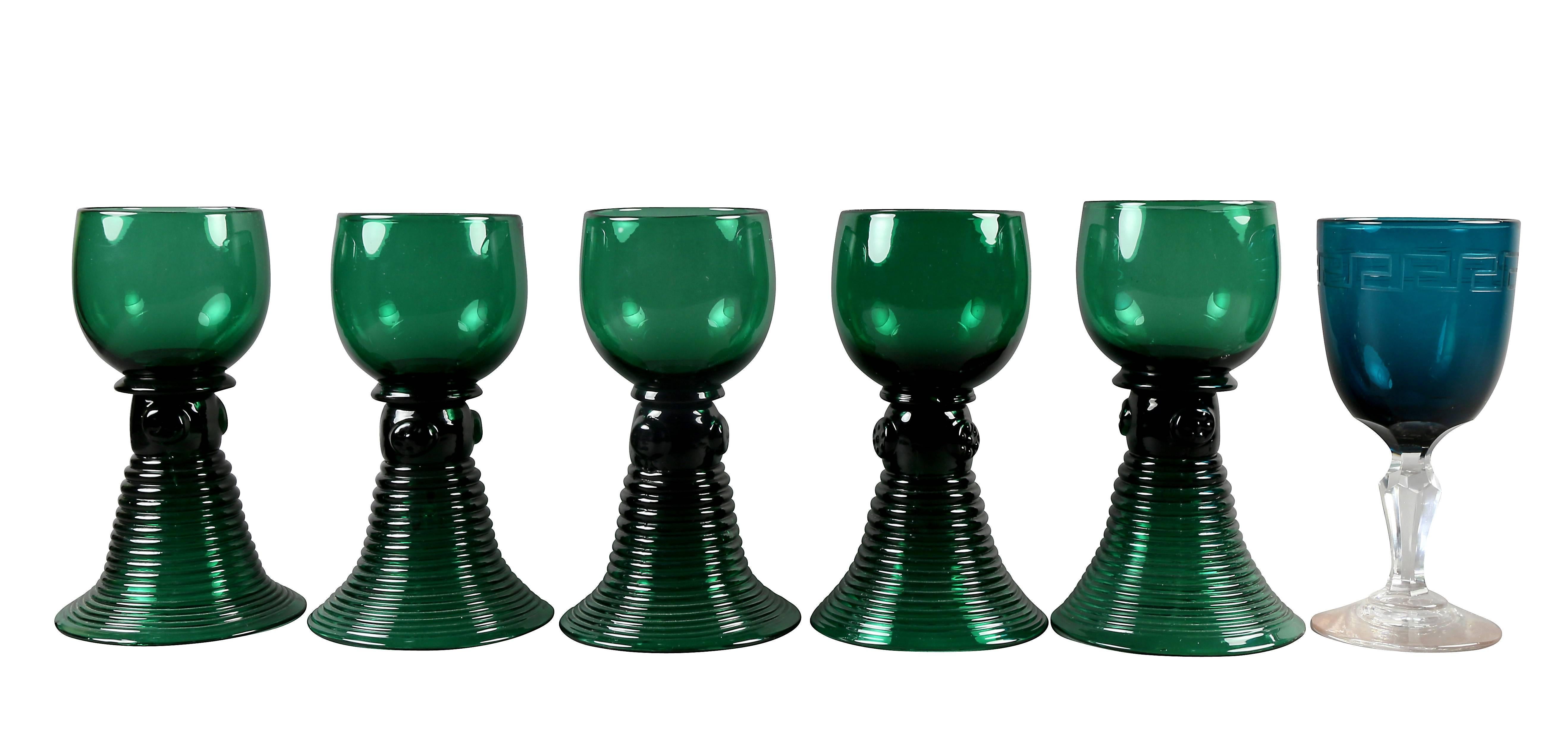 Collection of 61 Green Glasses 1
