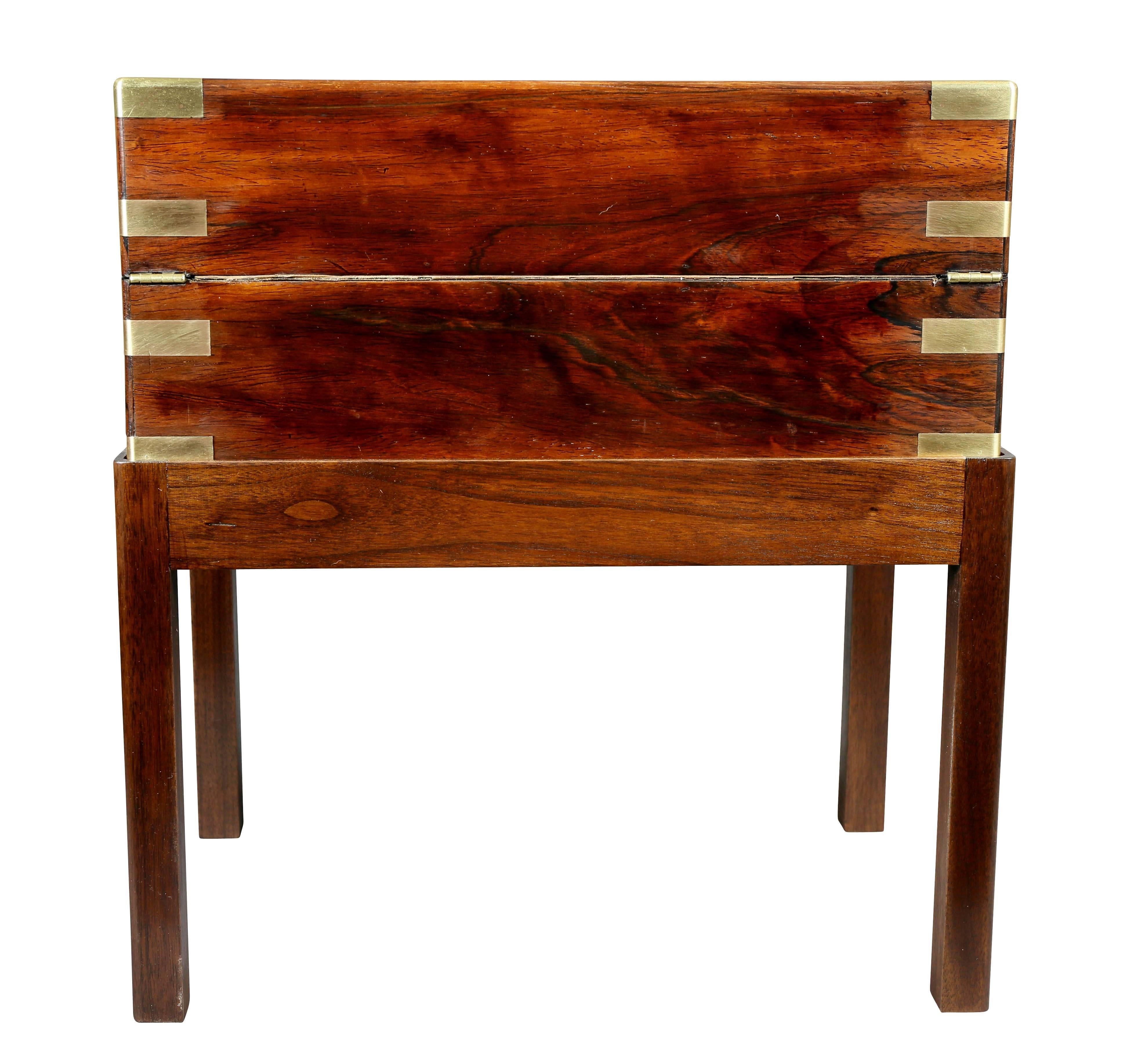 Early Victorian Rosewood Lapdesk on Stand 4