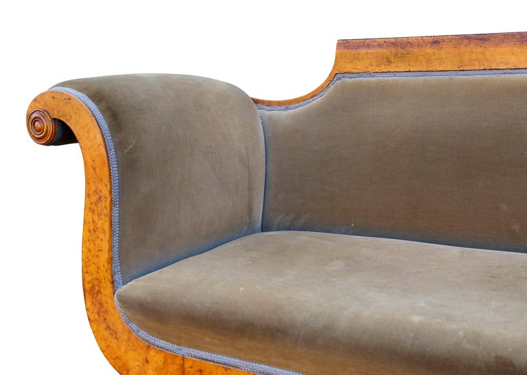 American Classical Bird’sEye Maple Sofa at 1stDibs