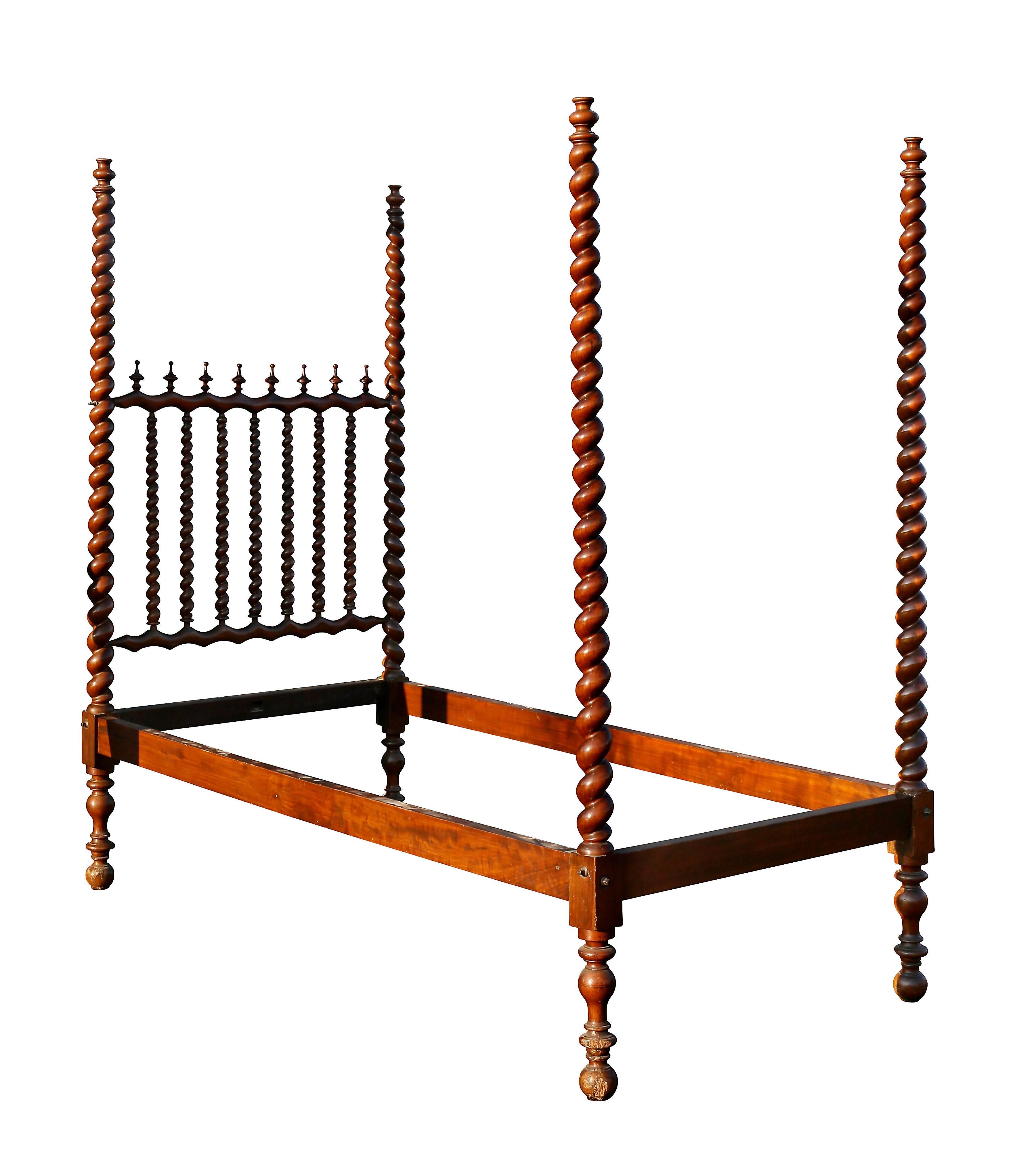 Baroque Portuguese Rosewood Tester Bed