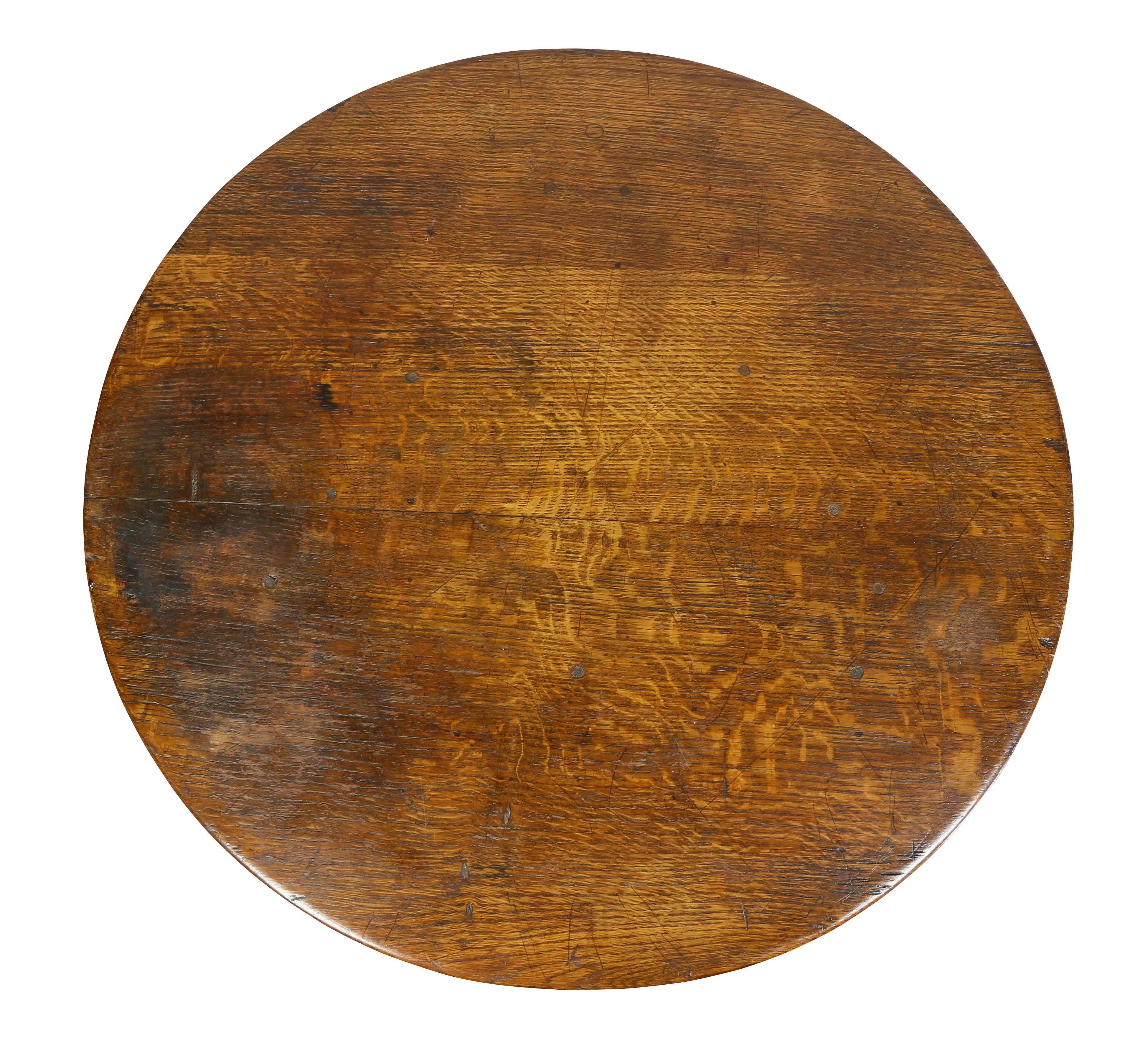English Regency Oak Cricket Table