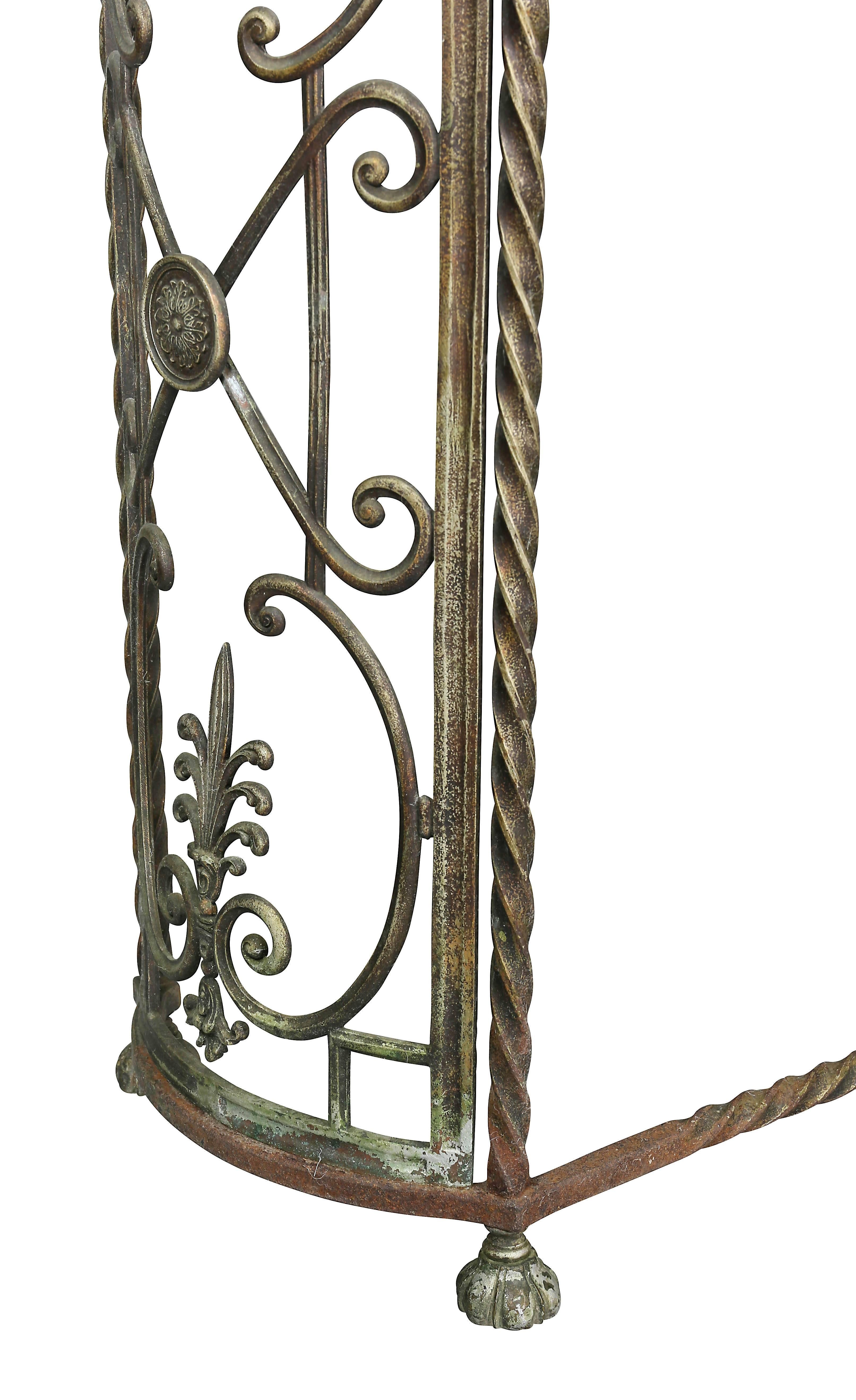 American Wrought Iron Console/ Radiator Cover