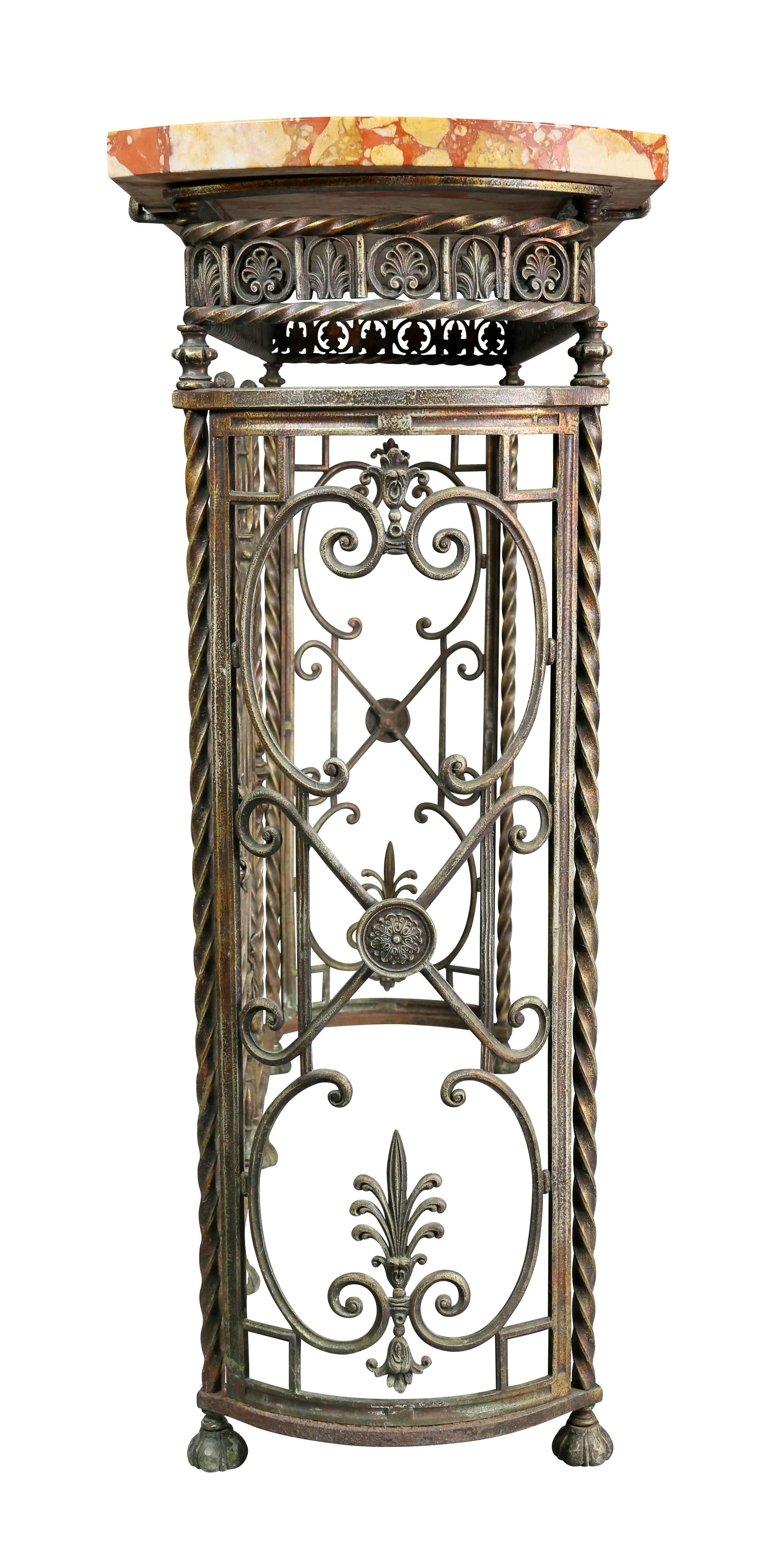 Early 20th Century Wrought Iron Console/ Radiator Cover