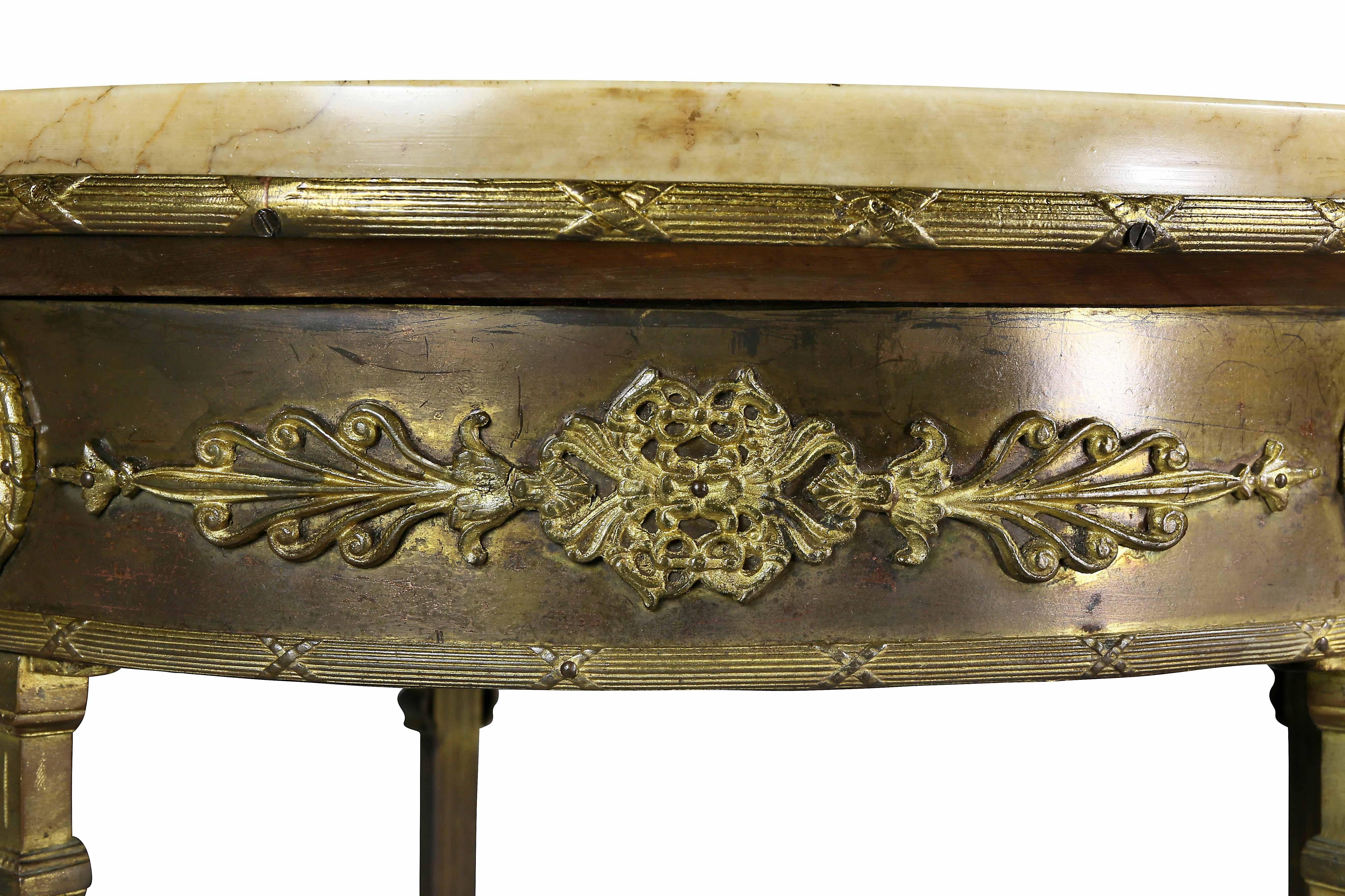 19th Century Directoire Style Bronze Table