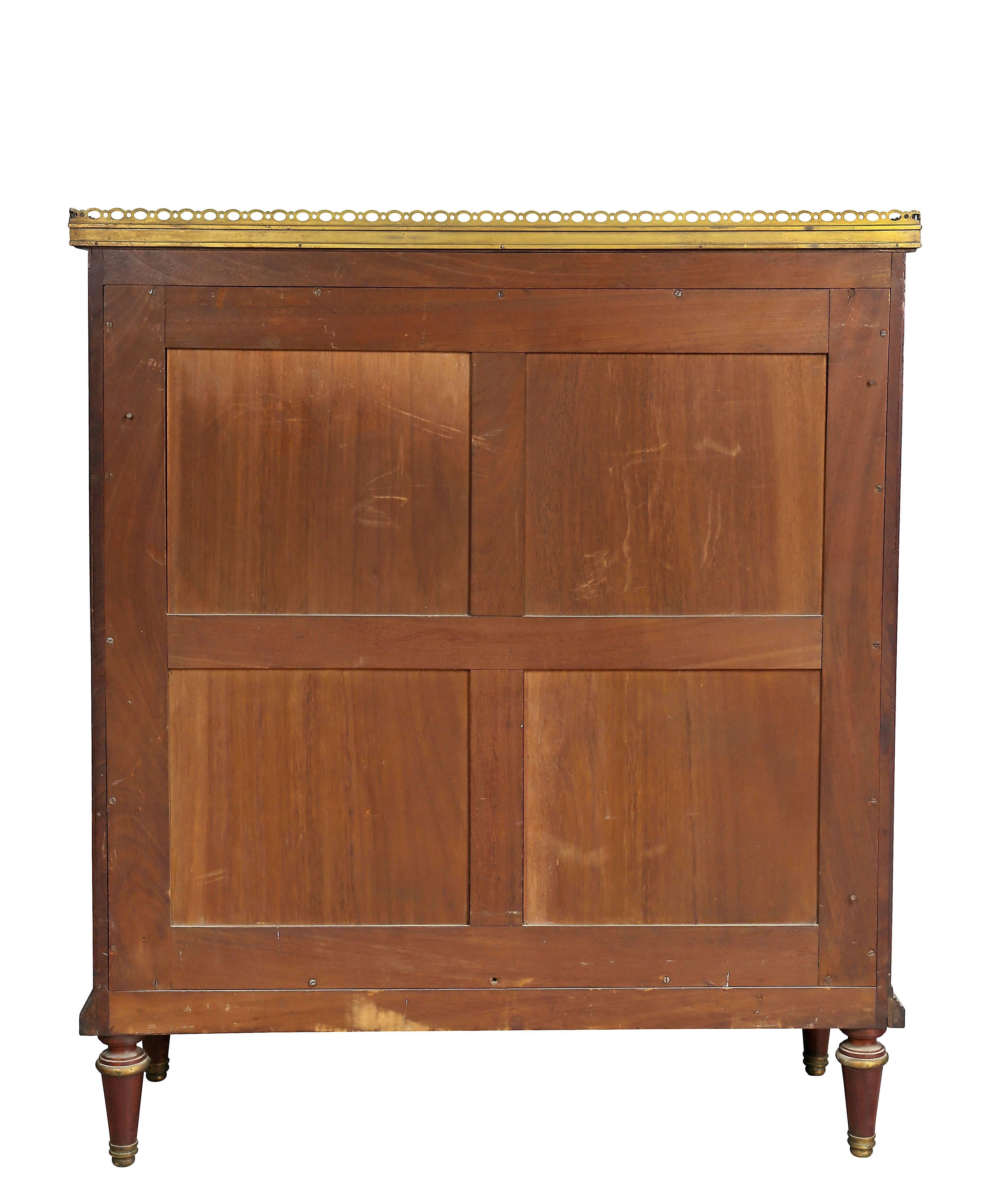 Louis XVI Style Tulipwood and Ormolu-Mounted Petit Cabinet 5