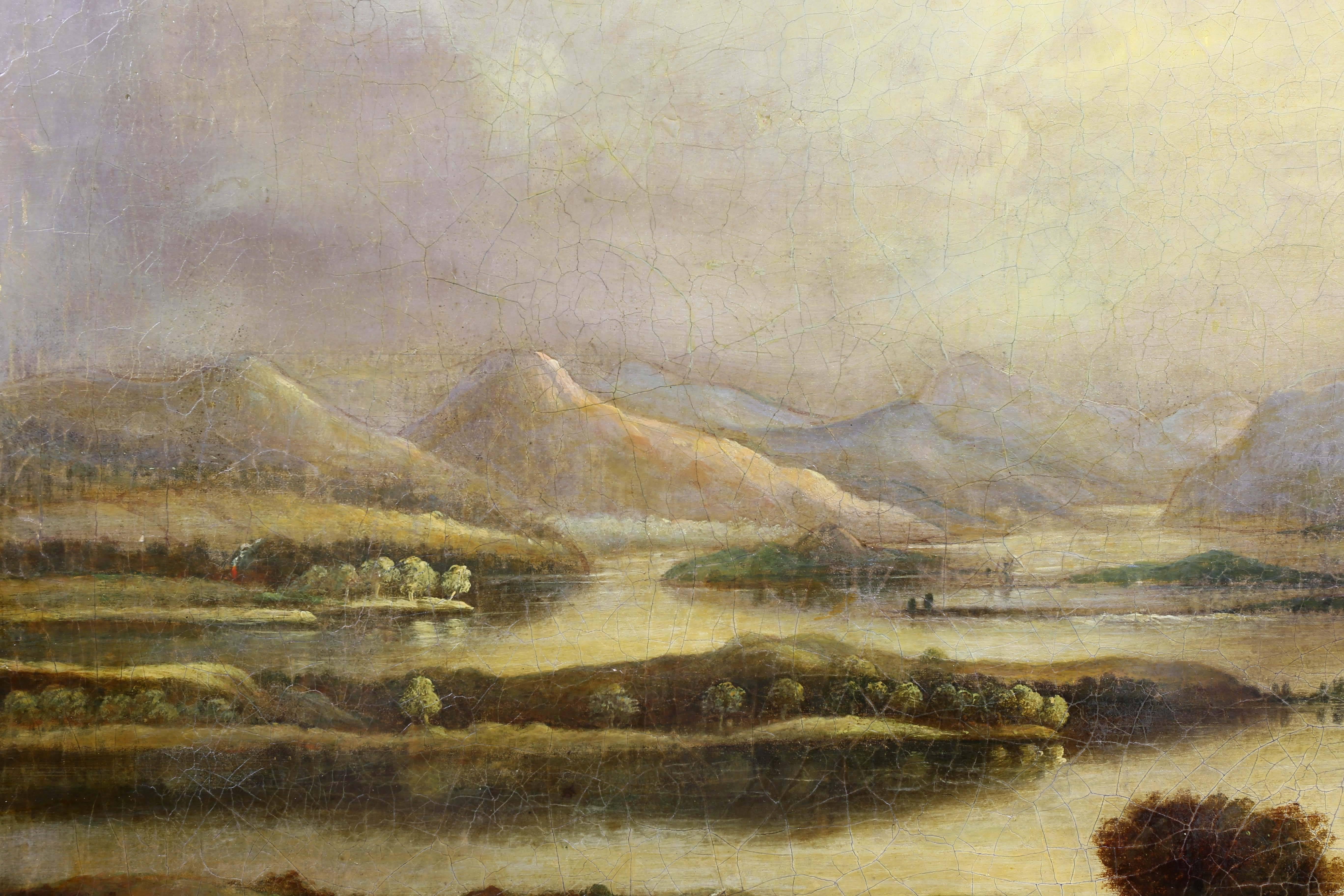 European Scottish Landscape Oil on Canvas Painting For Sale