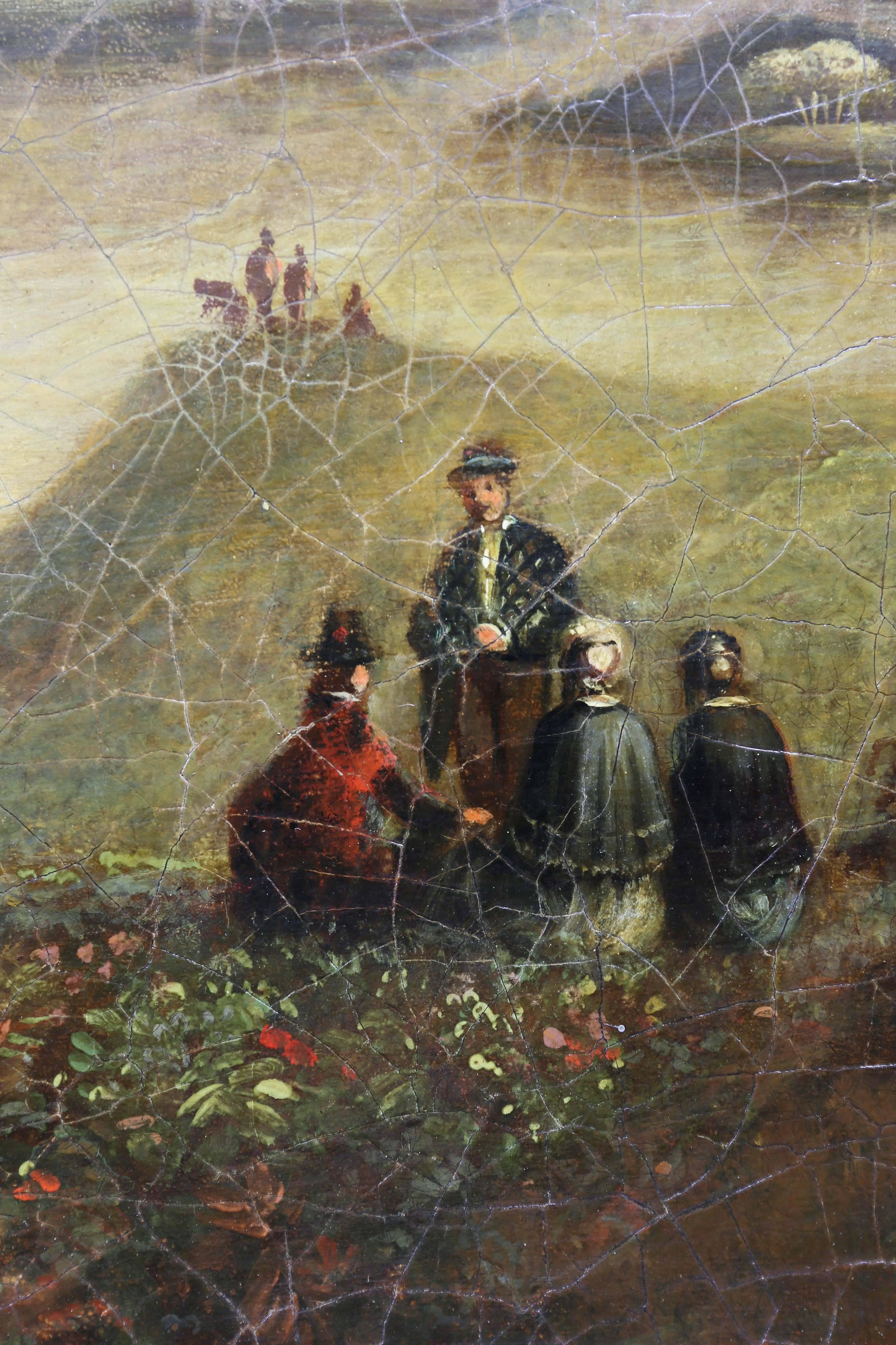 Victorian Scottish Landscape Oil on Canvas Painting For Sale