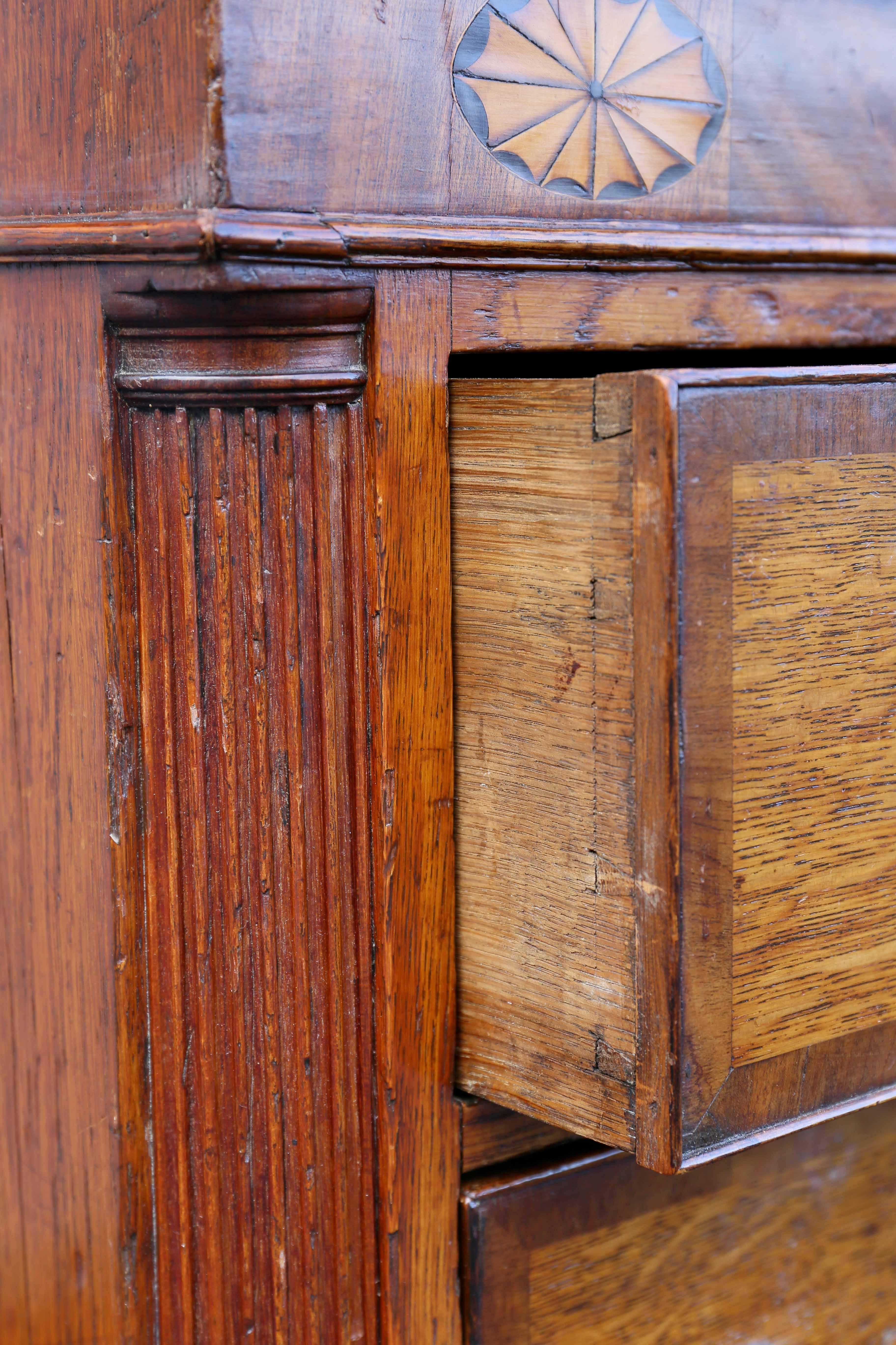 George III Oak and Mahogany Dresser or Sideboard 1