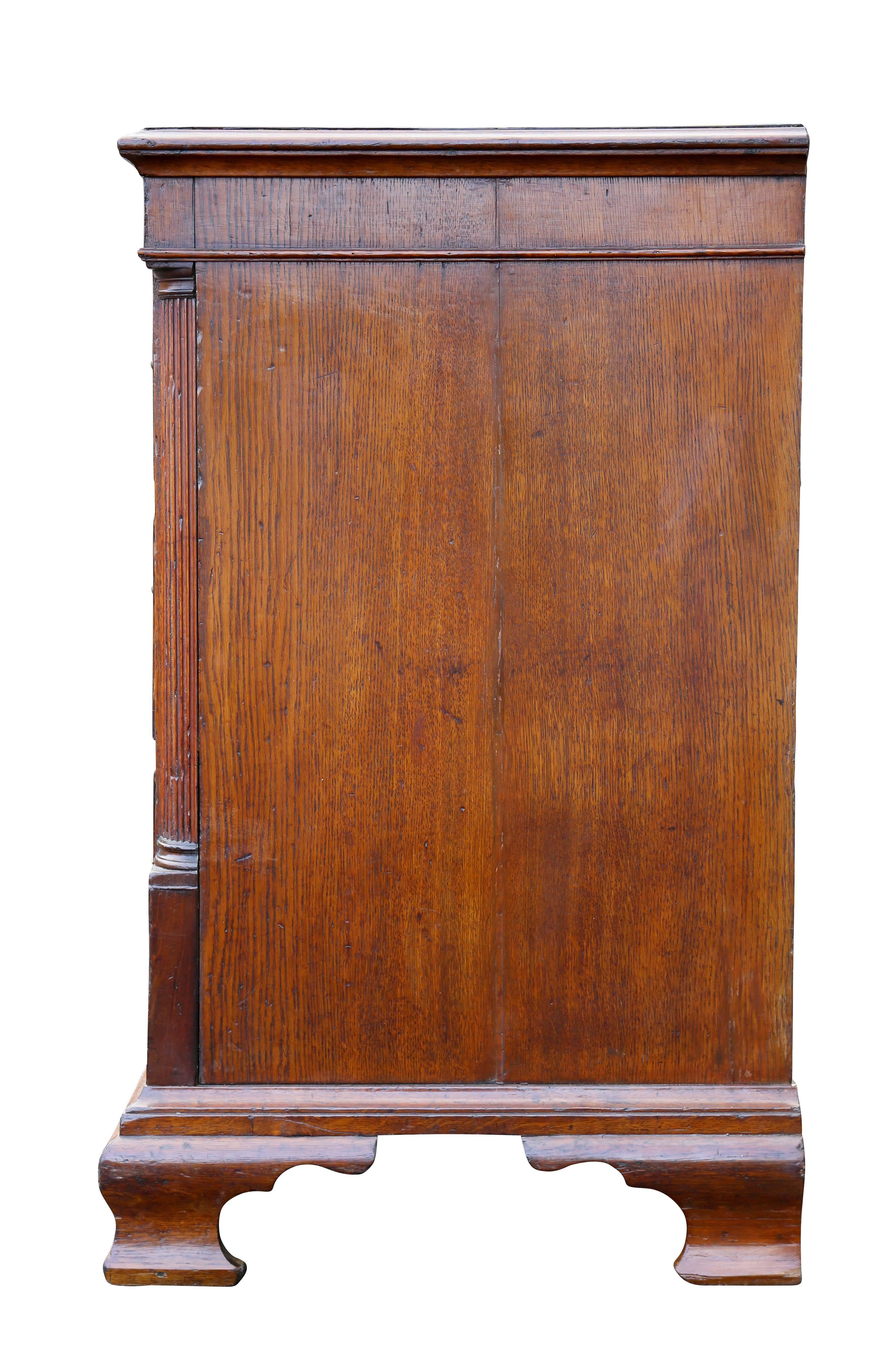 George III Oak and Mahogany Dresser or Sideboard 5