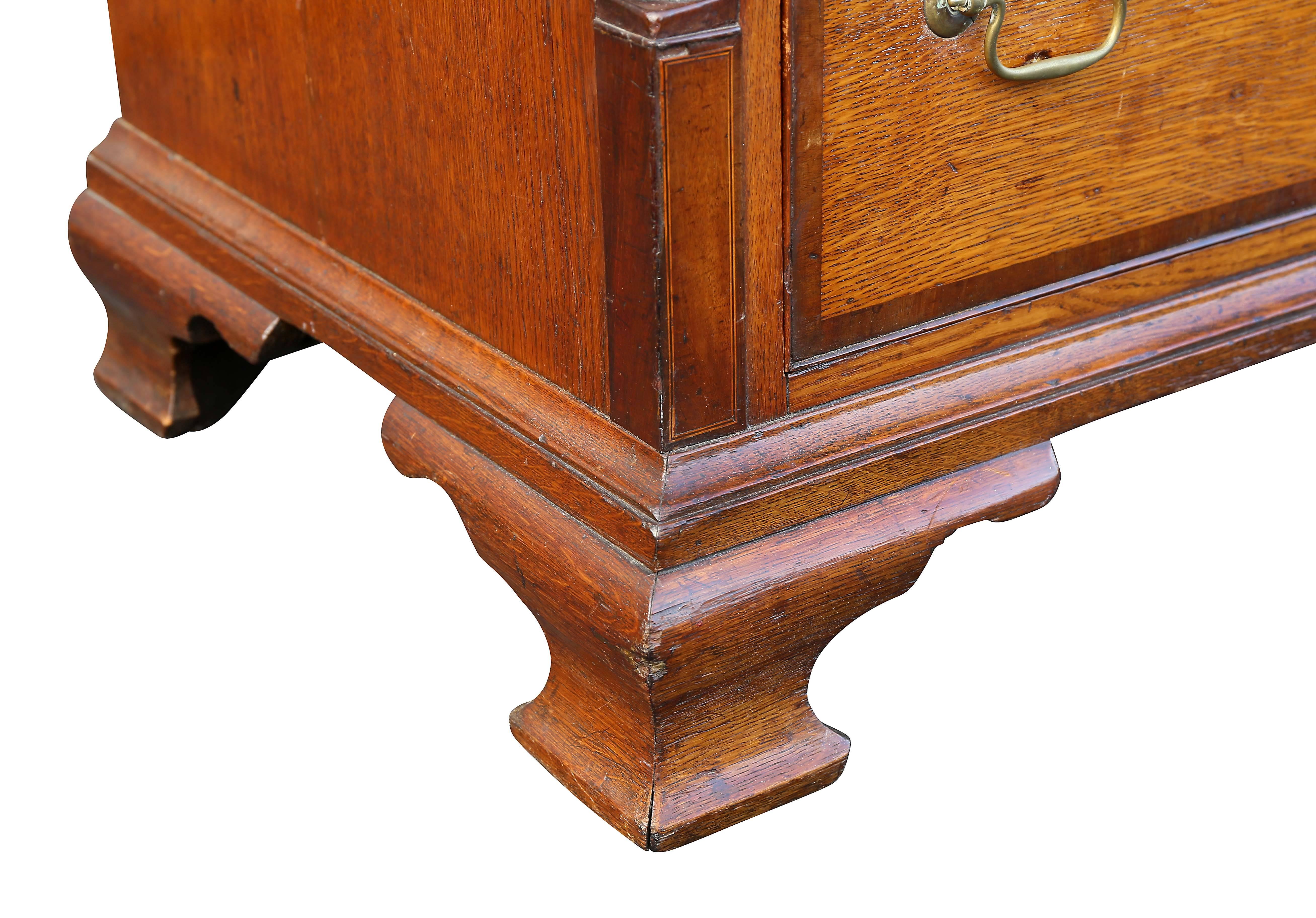 George III Oak and Mahogany Dresser or Sideboard 3