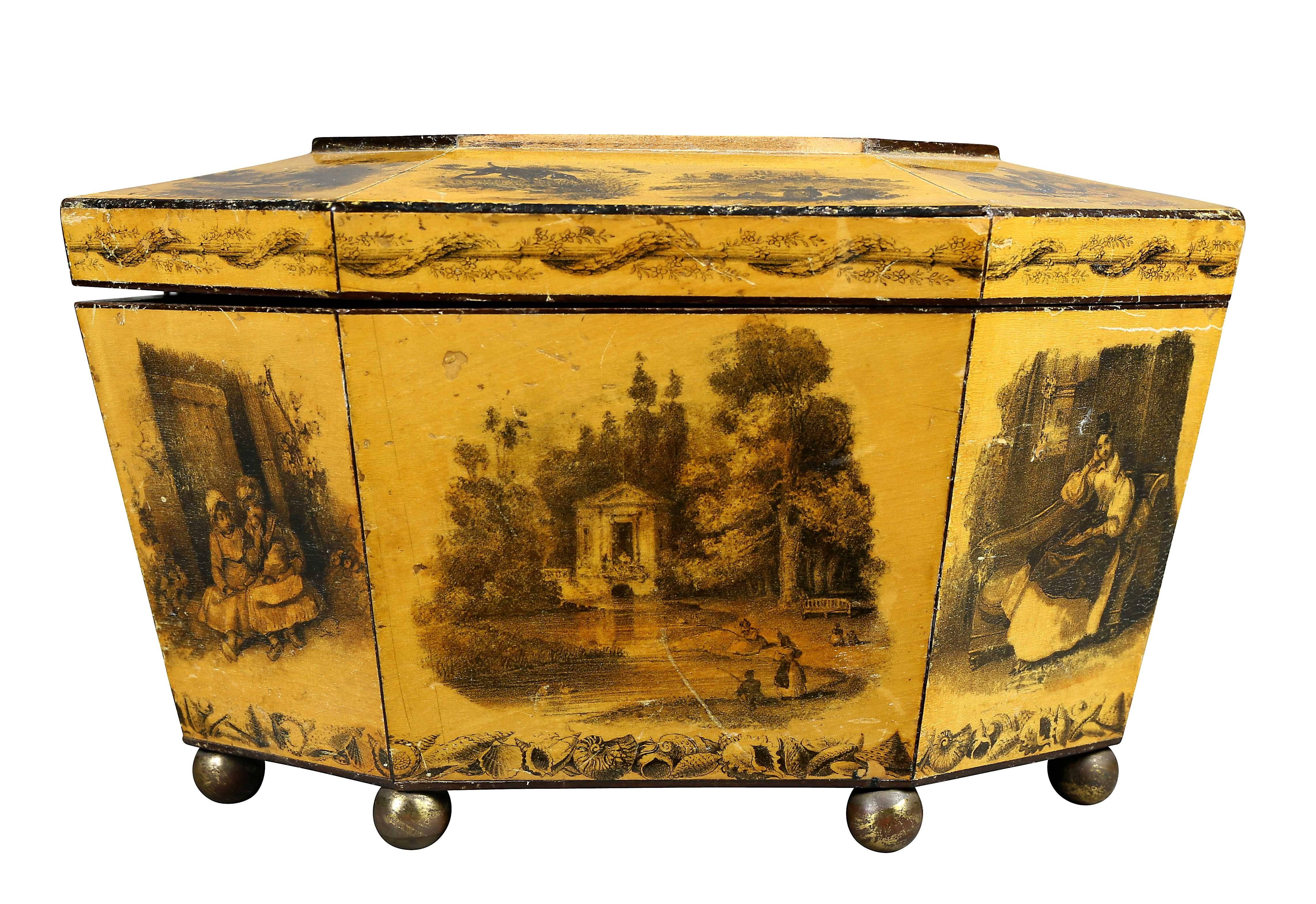 Regency Satinwood and Stenciled Box 2