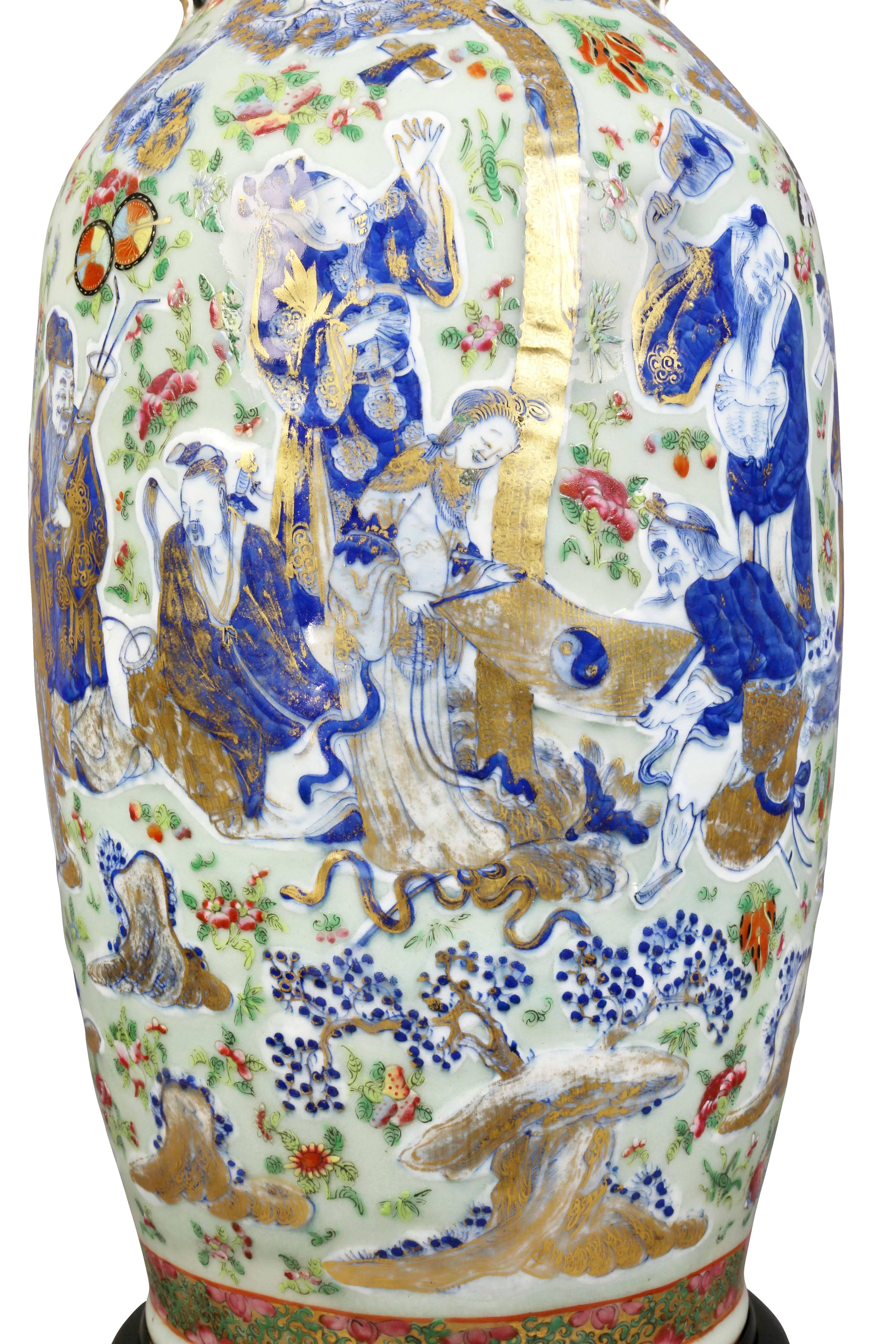 Other Large Chinese Export Vase Mounted as a Lamp