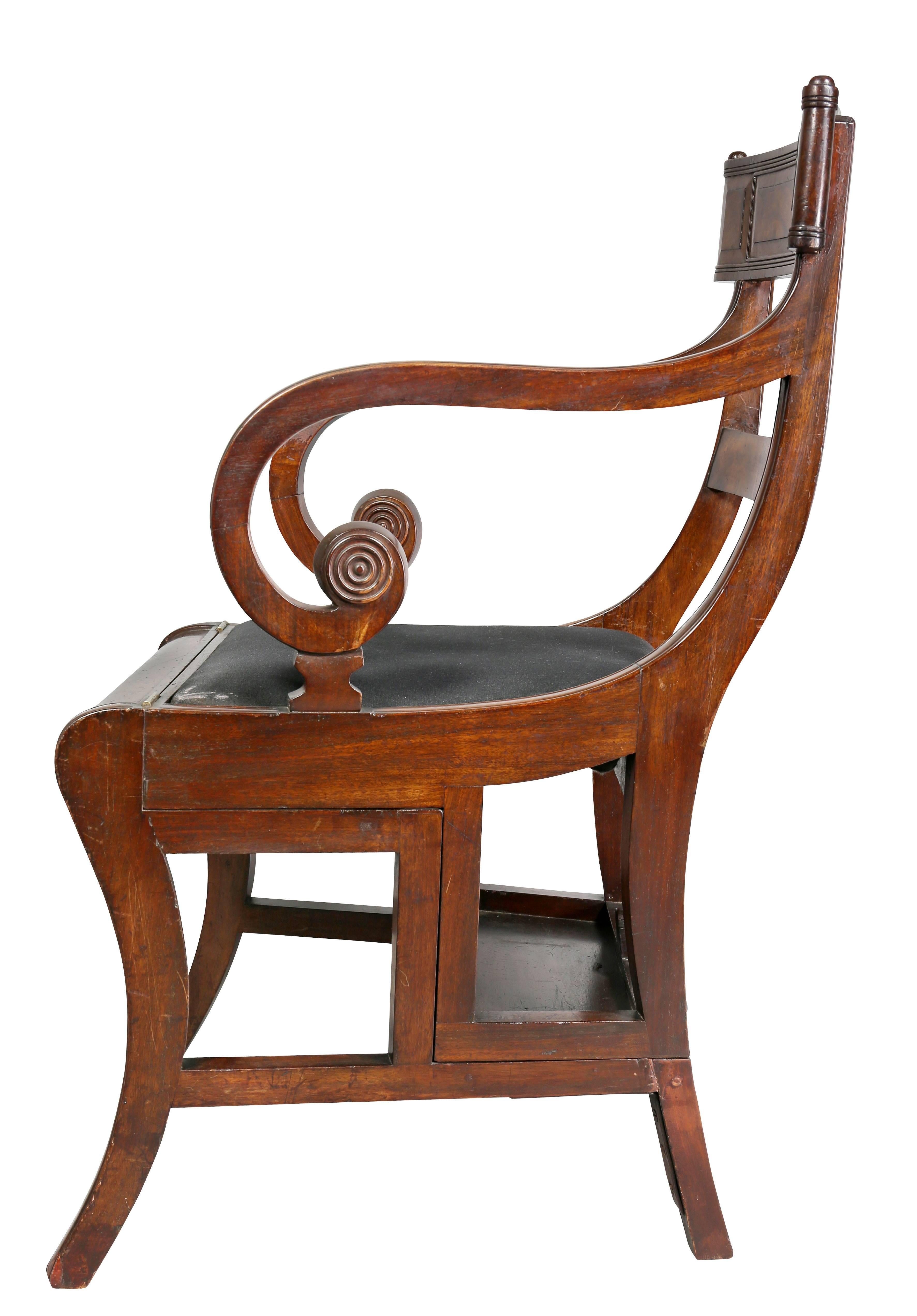 Other Regency Mahogany Metamorphic Armchair For Sale