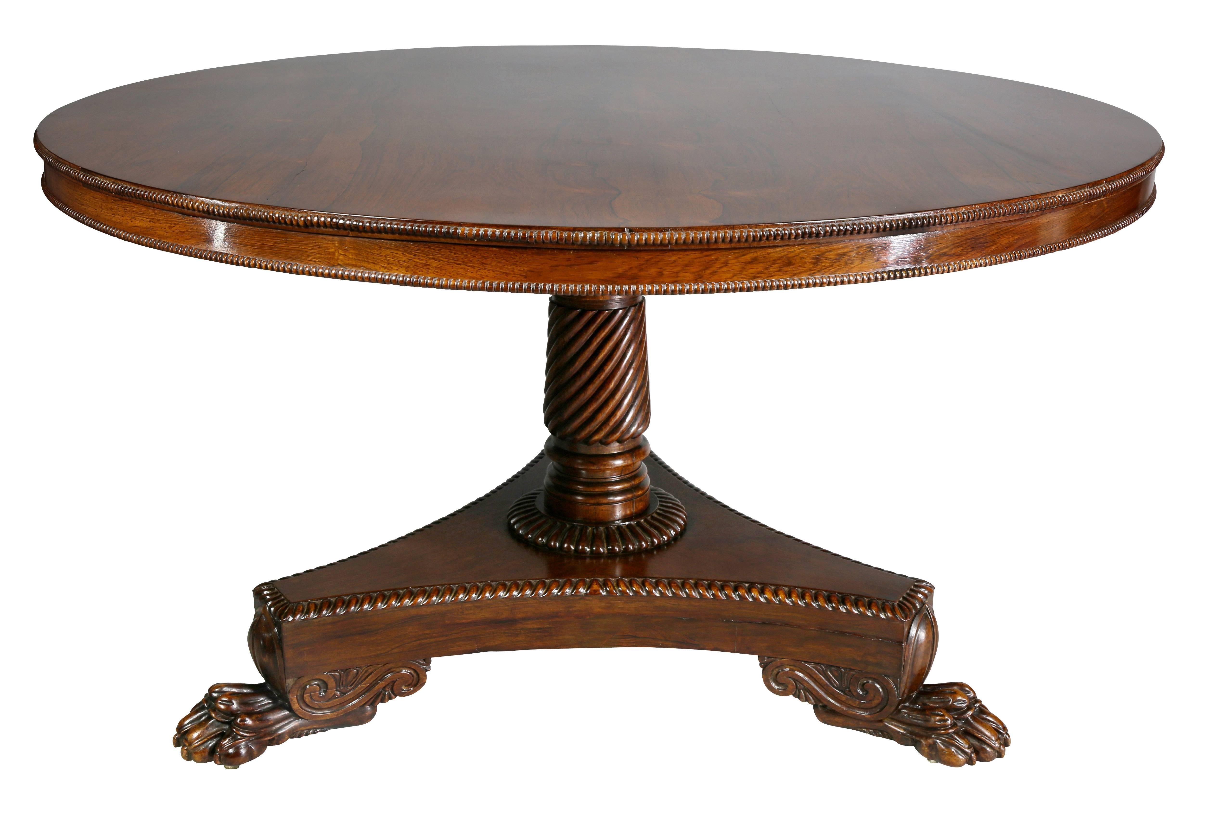 William IV Rosewood Breakfast Table In Good Condition In Essex, MA