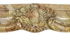 Louis XV Style Sarrancolin Framboise Marble Mantlepiece