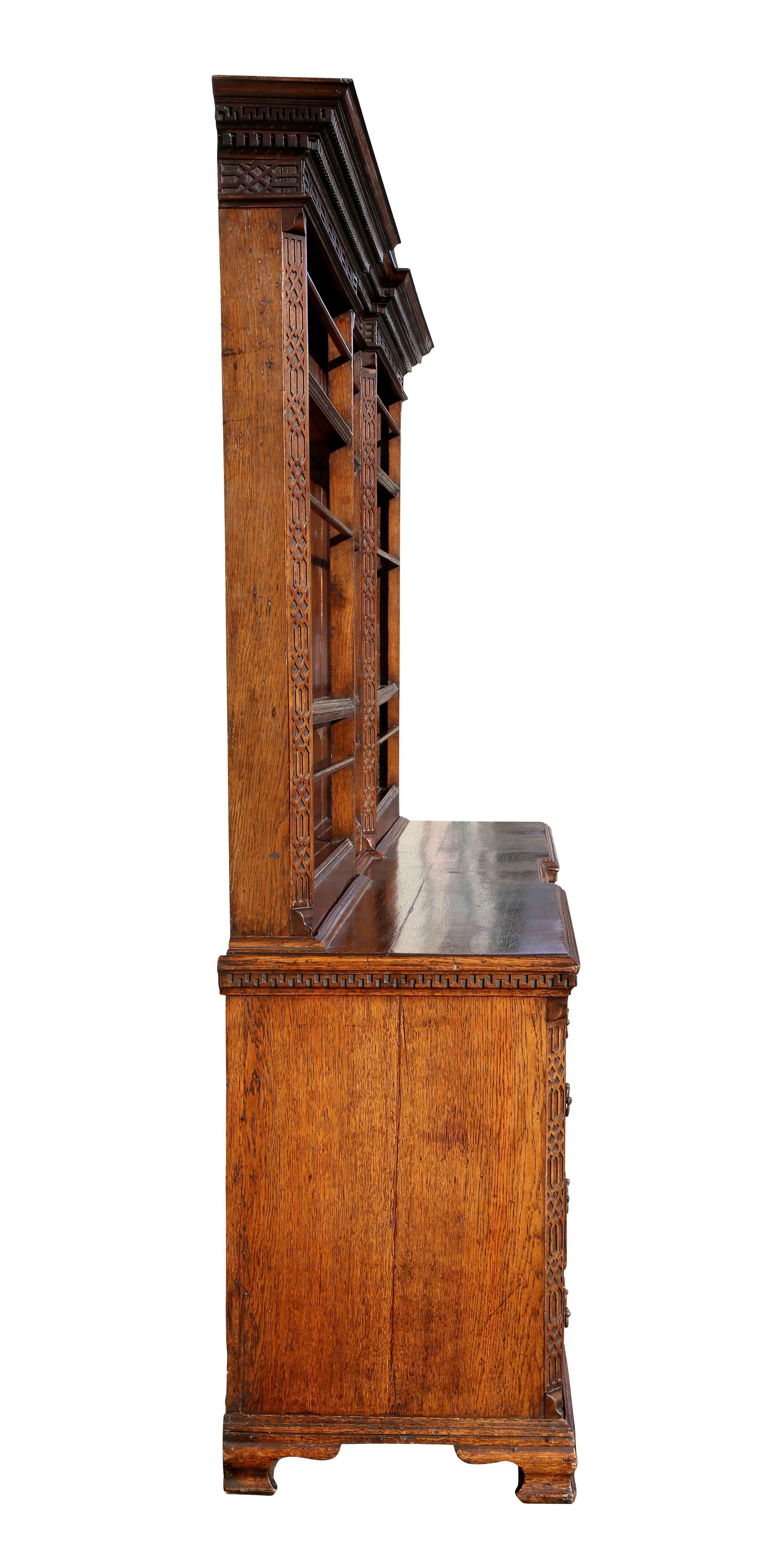 George III Oak and Inlaid Cupboard or Dresser 4