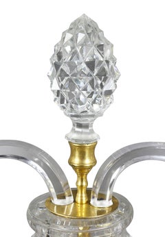 Coppia di candelabri Regency in vetro tagliato e bronzo dorato, attribuiti a Parker and Perry