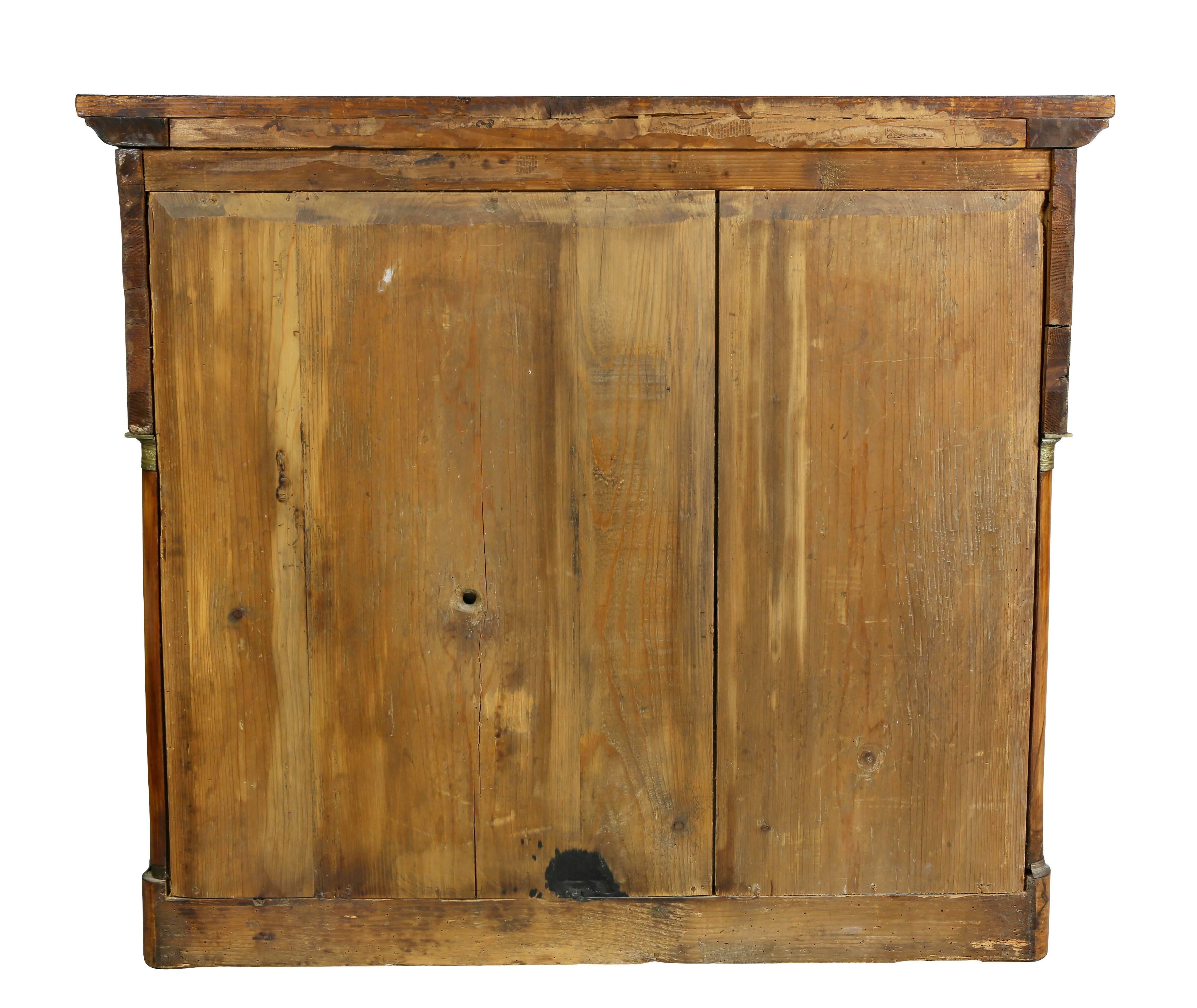 Early 19th Century Biedermeier Figured Walnut Demilune Console Table