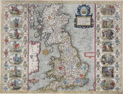 Framed Map of the British Isles by John Speed