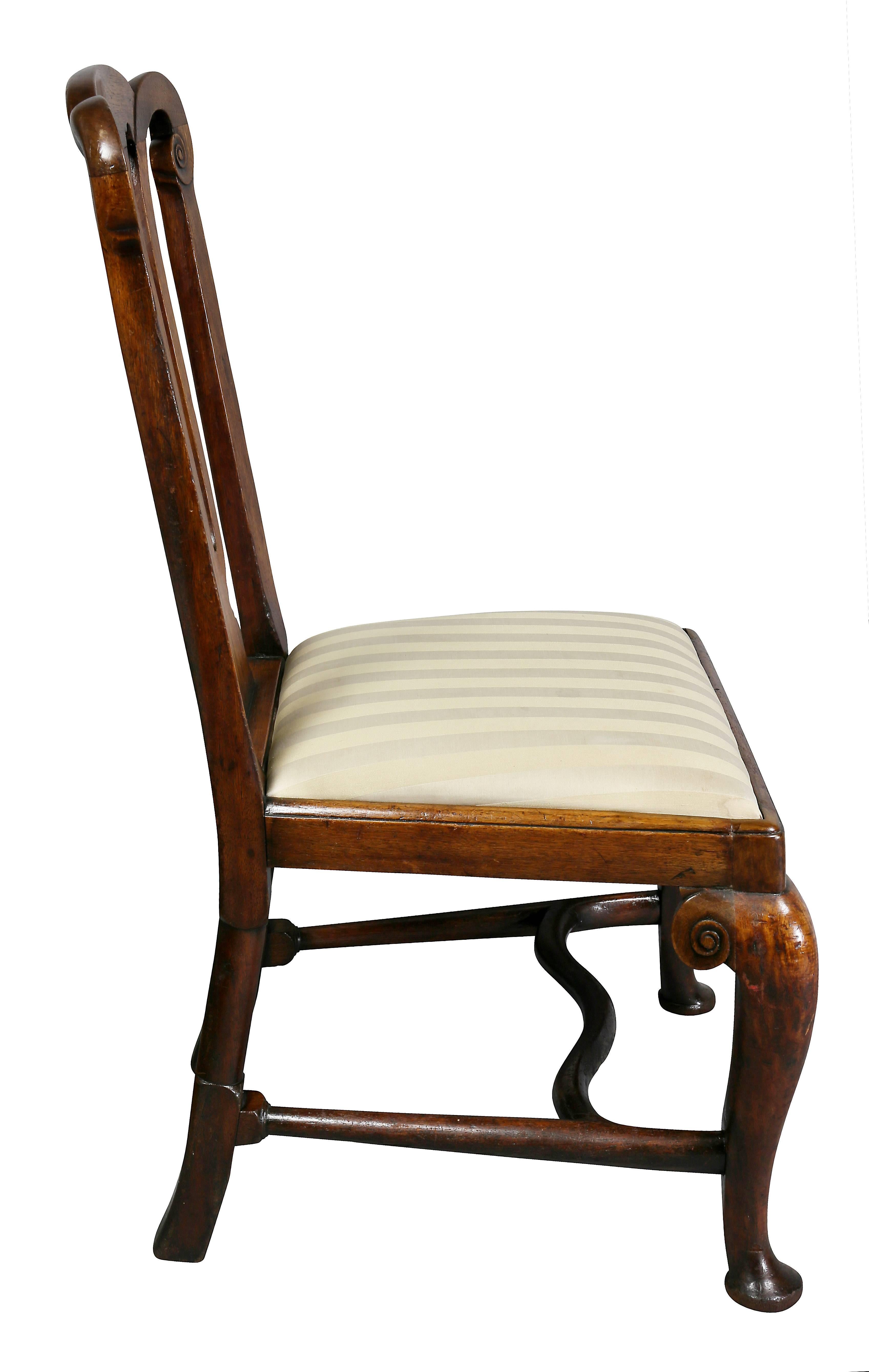 Irish Georgian Walnut Side Chair 1
