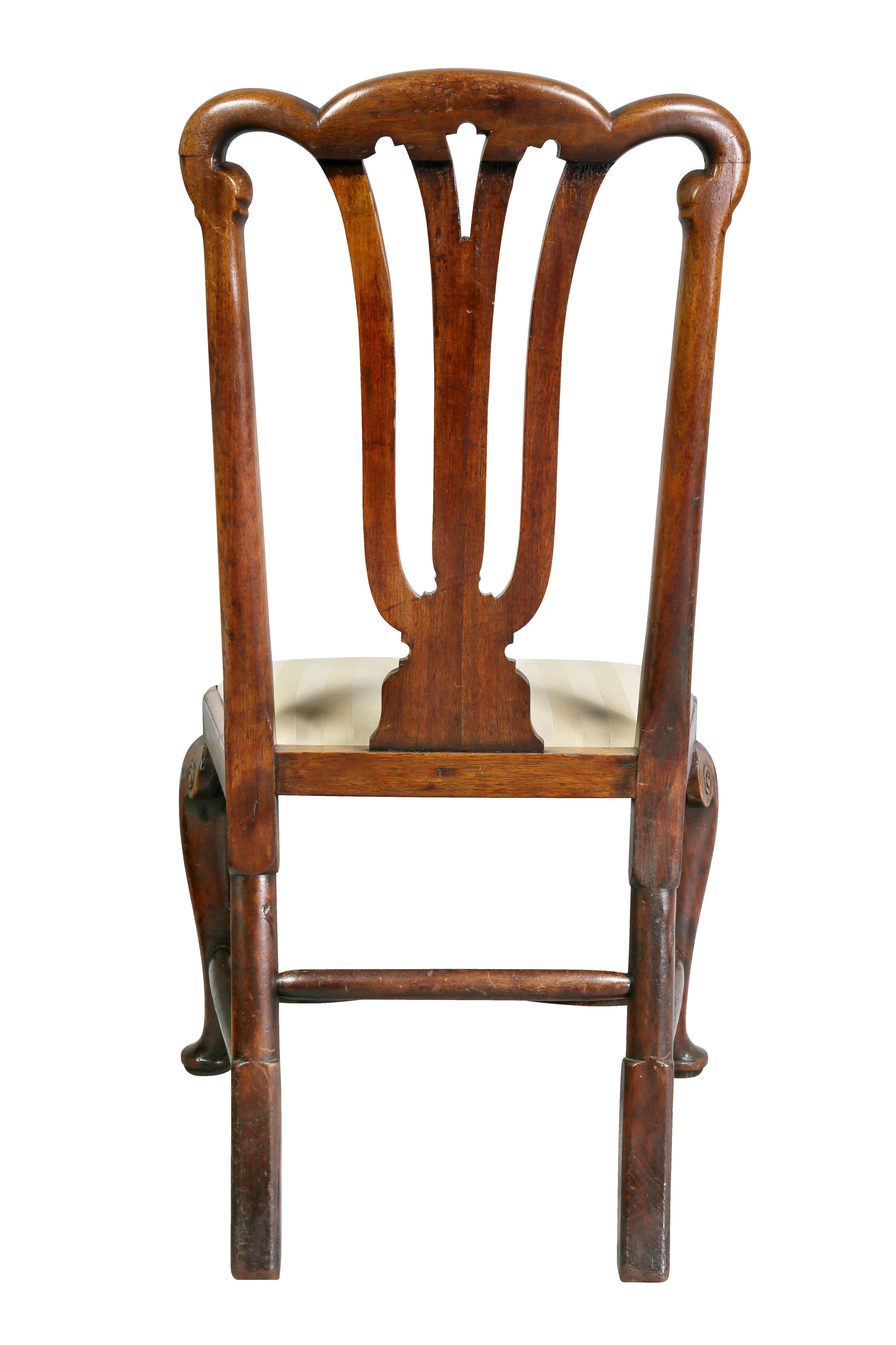 Irish Georgian Walnut Side Chair 3
