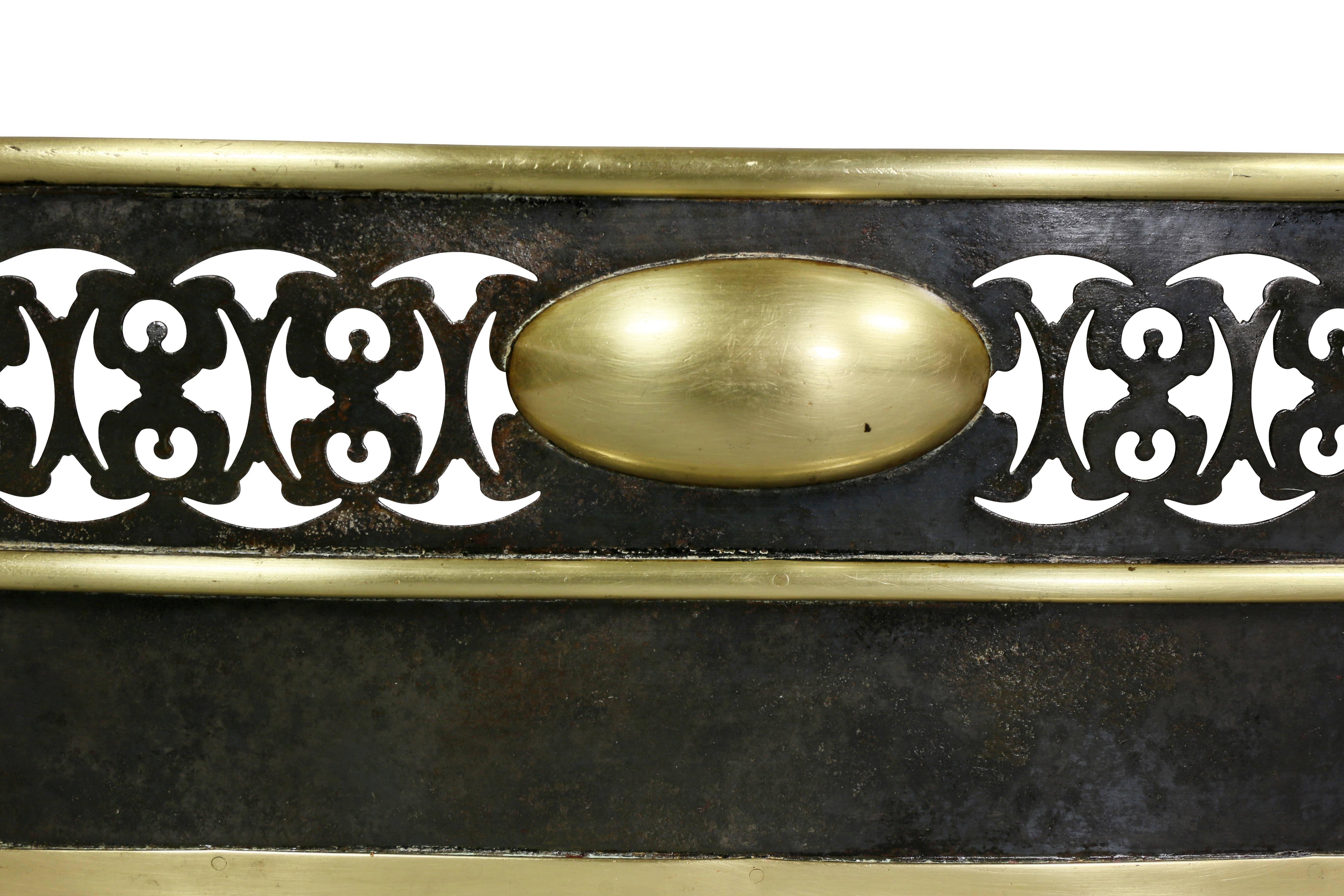 English Regency Brass Fender For Sale