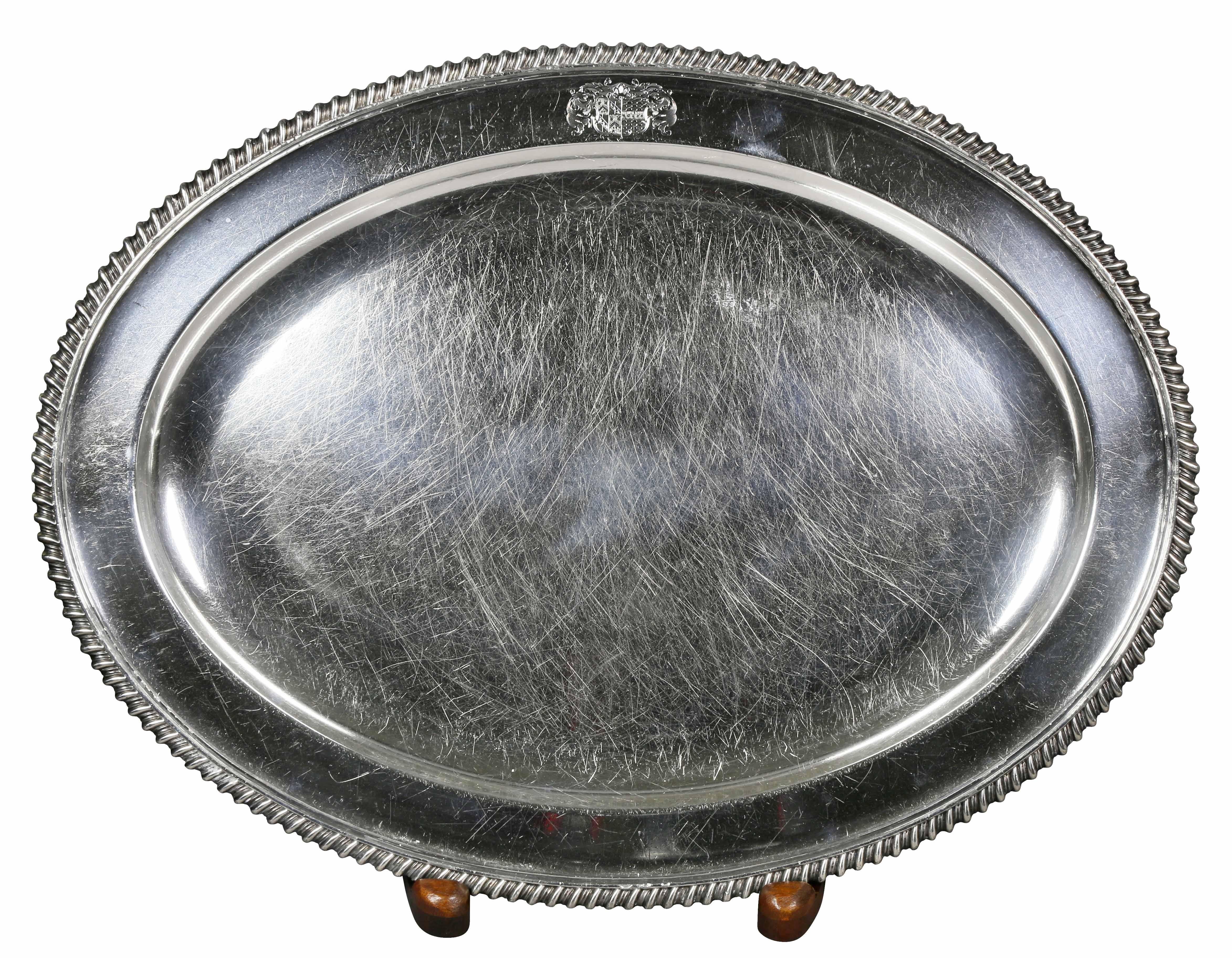 Set of Four Regency Silver Plated Platters by Matthew Boulton In Good Condition In Essex, MA