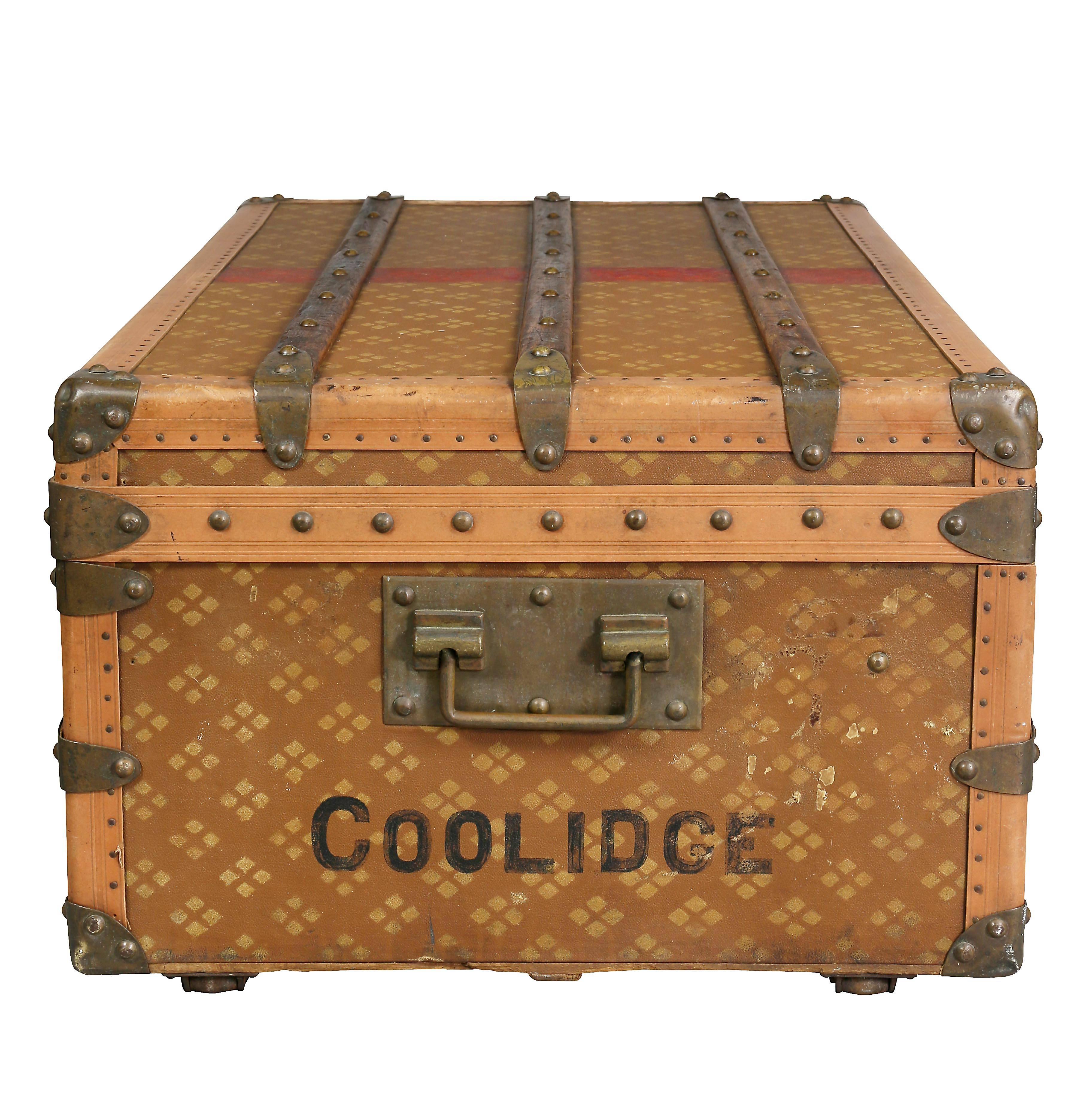 French Steamer Trunk By Aux Etats Unis For Sale 1