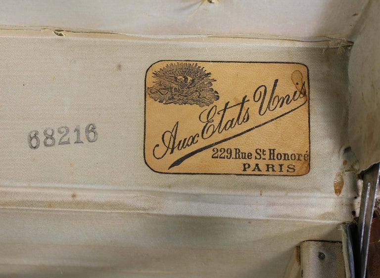 French Steamer Trunk By Aux Etats Unis For Sale at 1stDibs