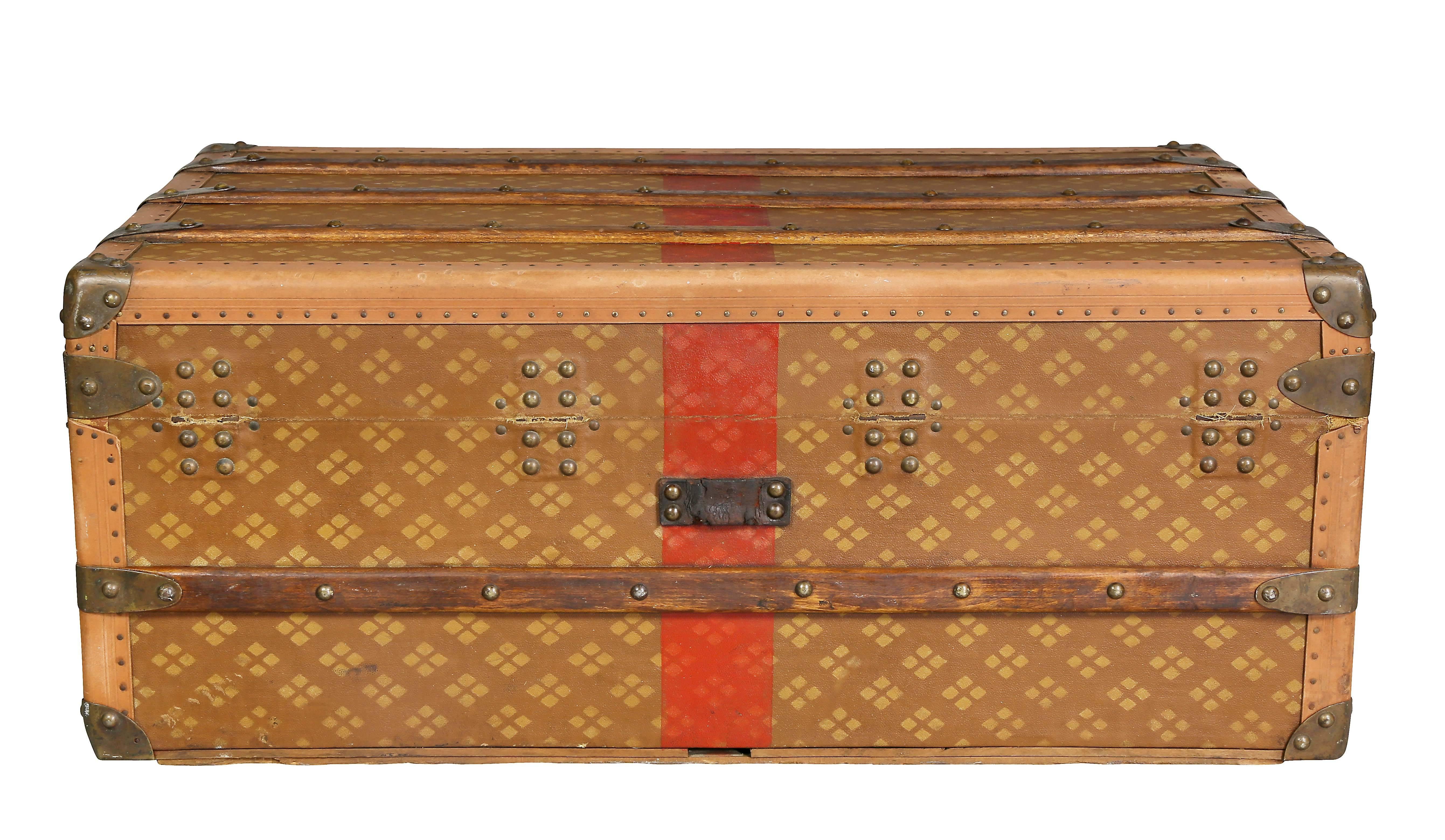 French Steamer Trunk By Aux Etats Unis For Sale 2