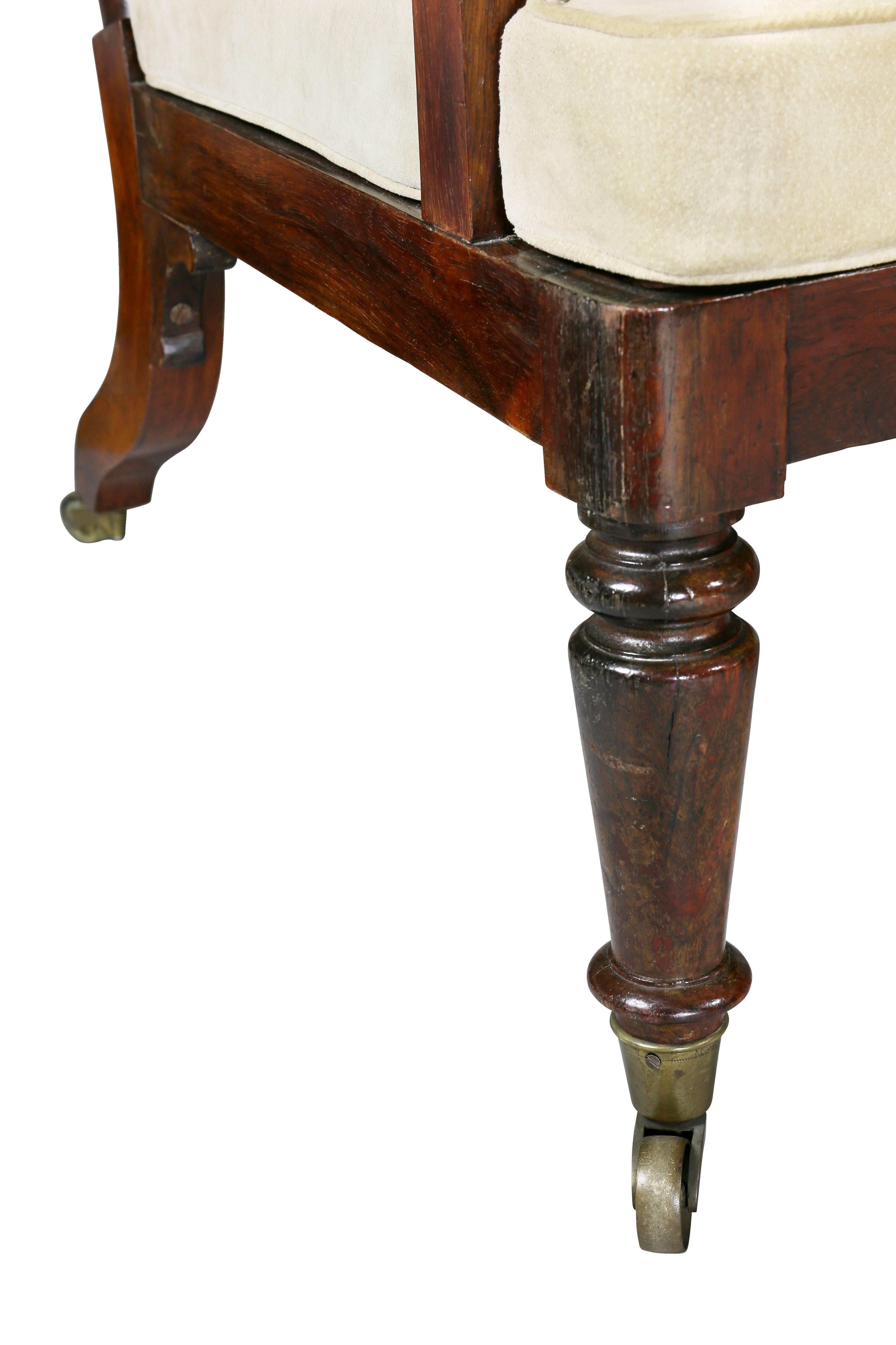Paar Palisander-Sessel aus dem späten Regency-Stil 1