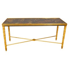 Maison Jansen Bronze and Lacquer Coffee Table