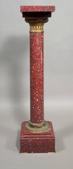 French Marble and Bronze Pedestal