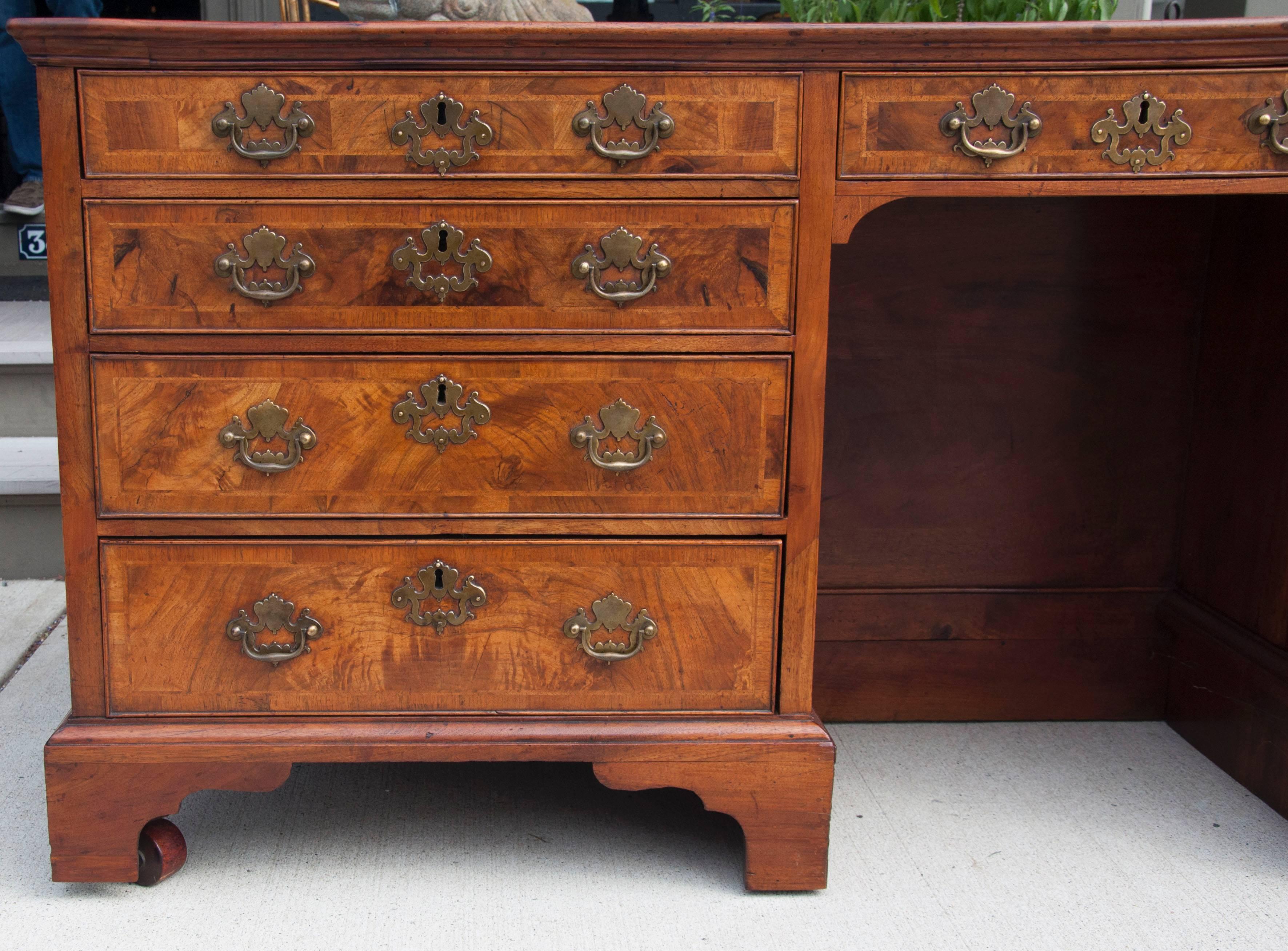 Great Britain (UK) Fine George II Style Figured Walnut Partners Desk