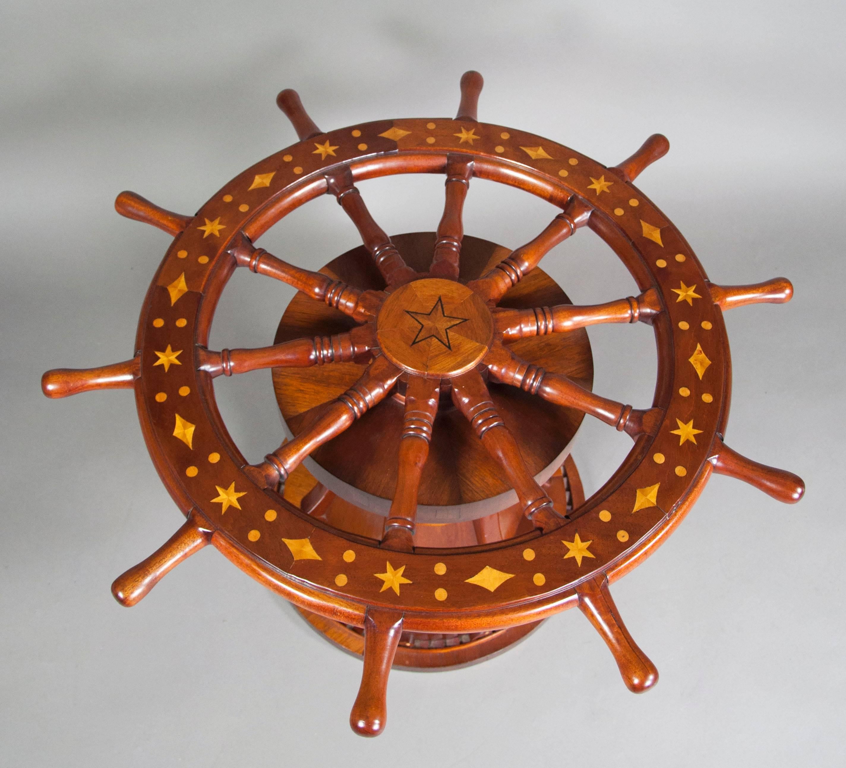 ship wheel table
