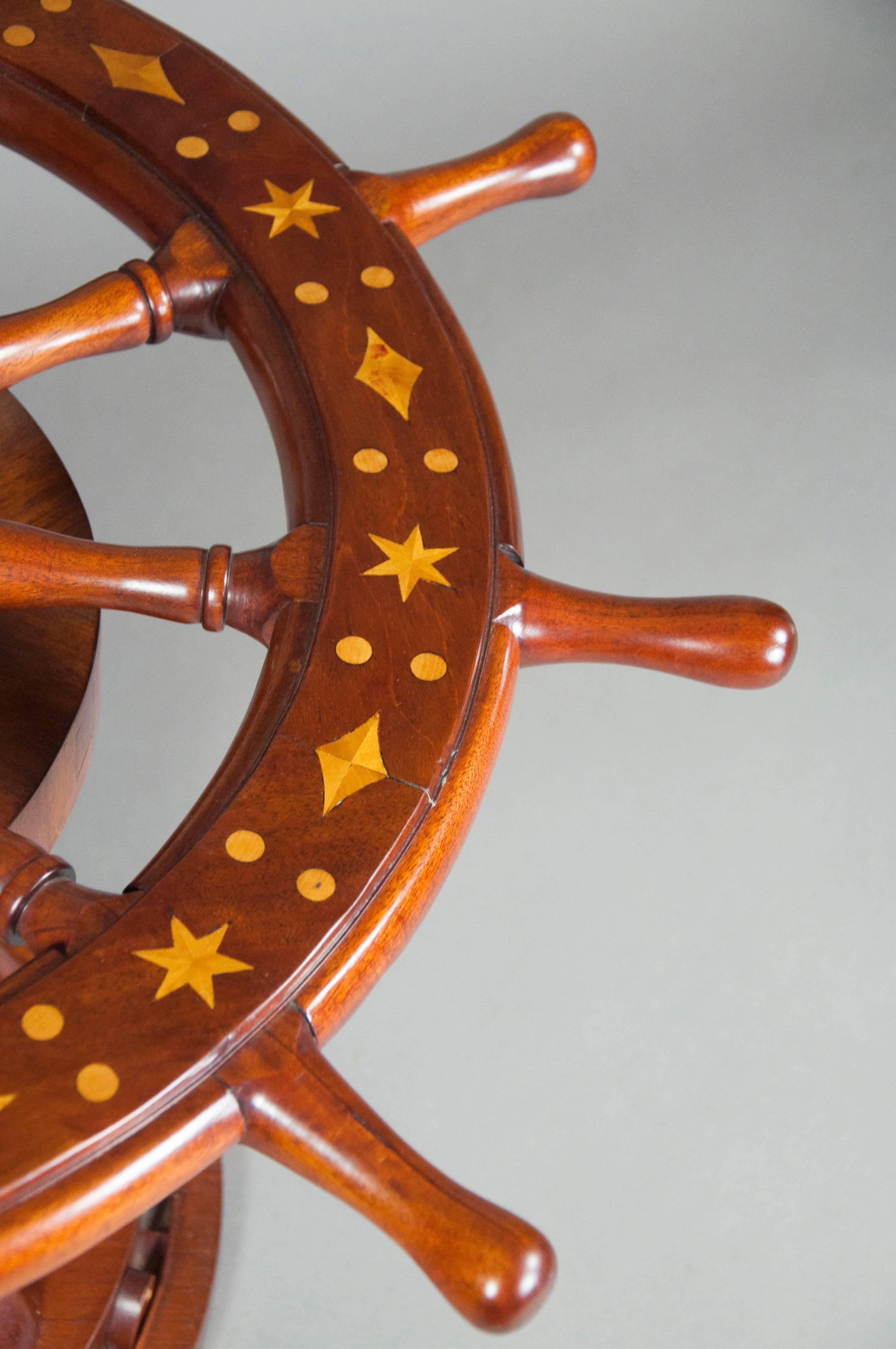 American Nautical Ships Wheel Coffee Table