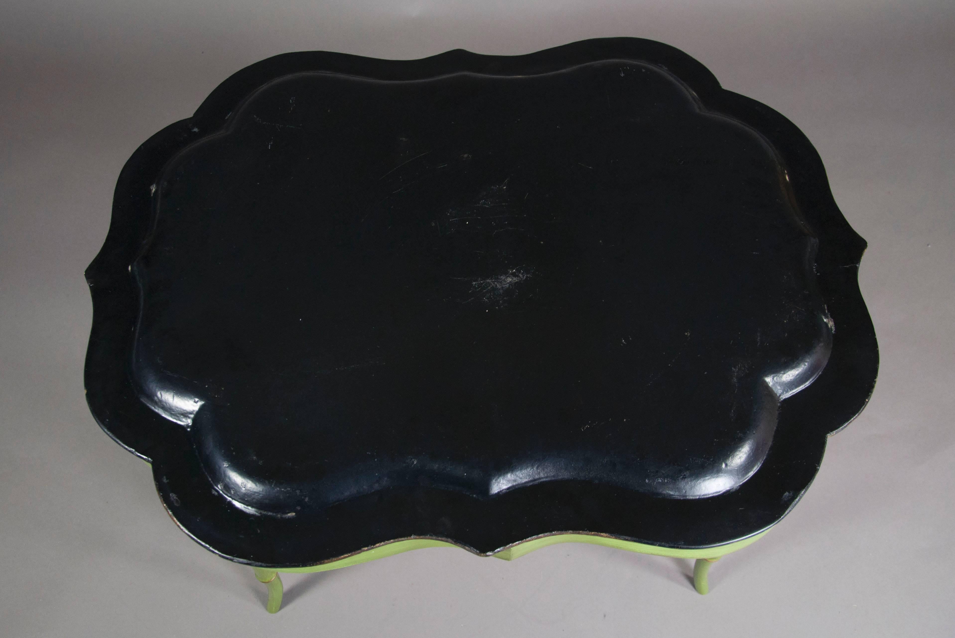 Mid-19th Century Victorian Papier Mâché Tray Top Coffee Table