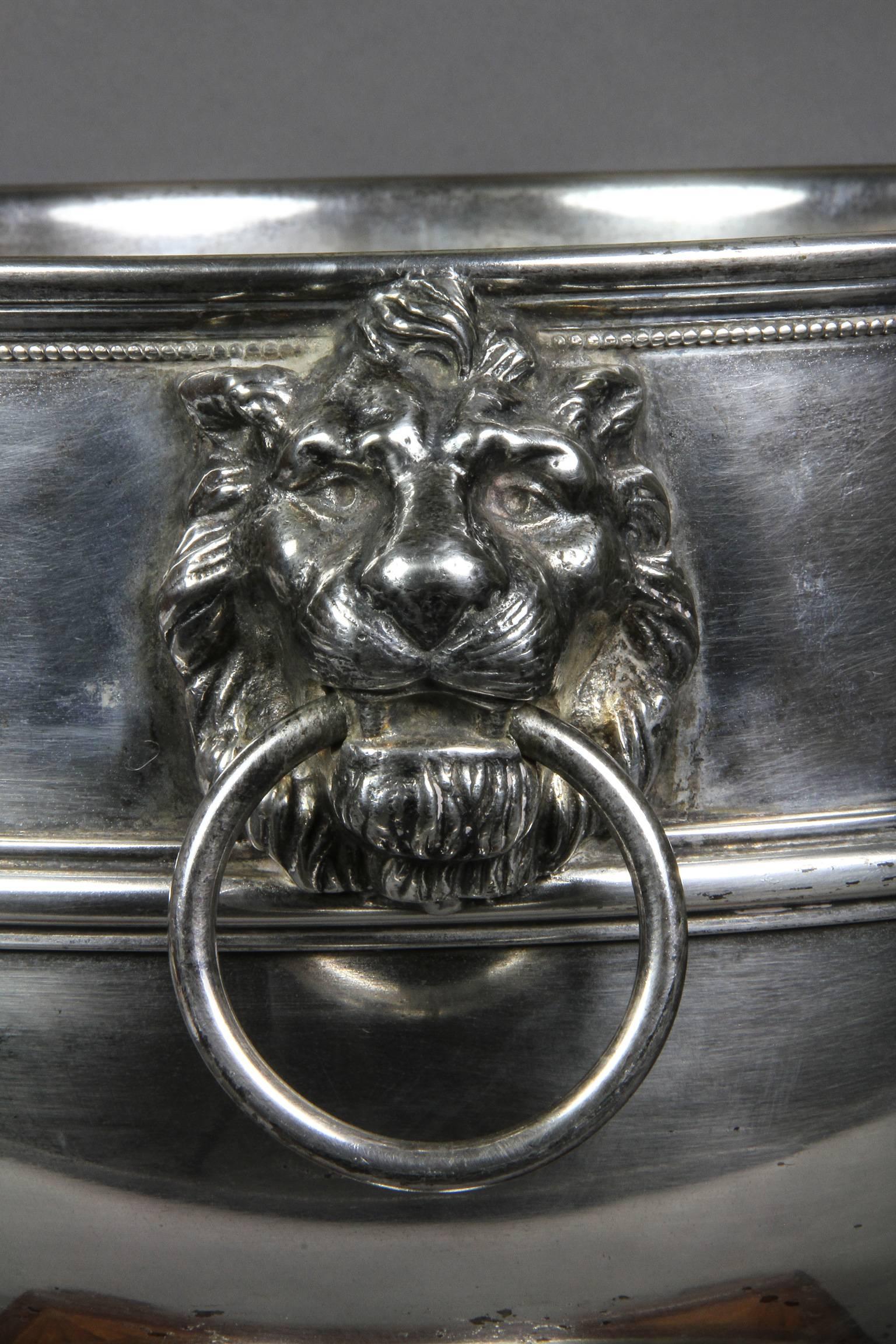 19th Century Regency Silver Plated Footed Punch Bowl Bearing the Arms of the City of Bath