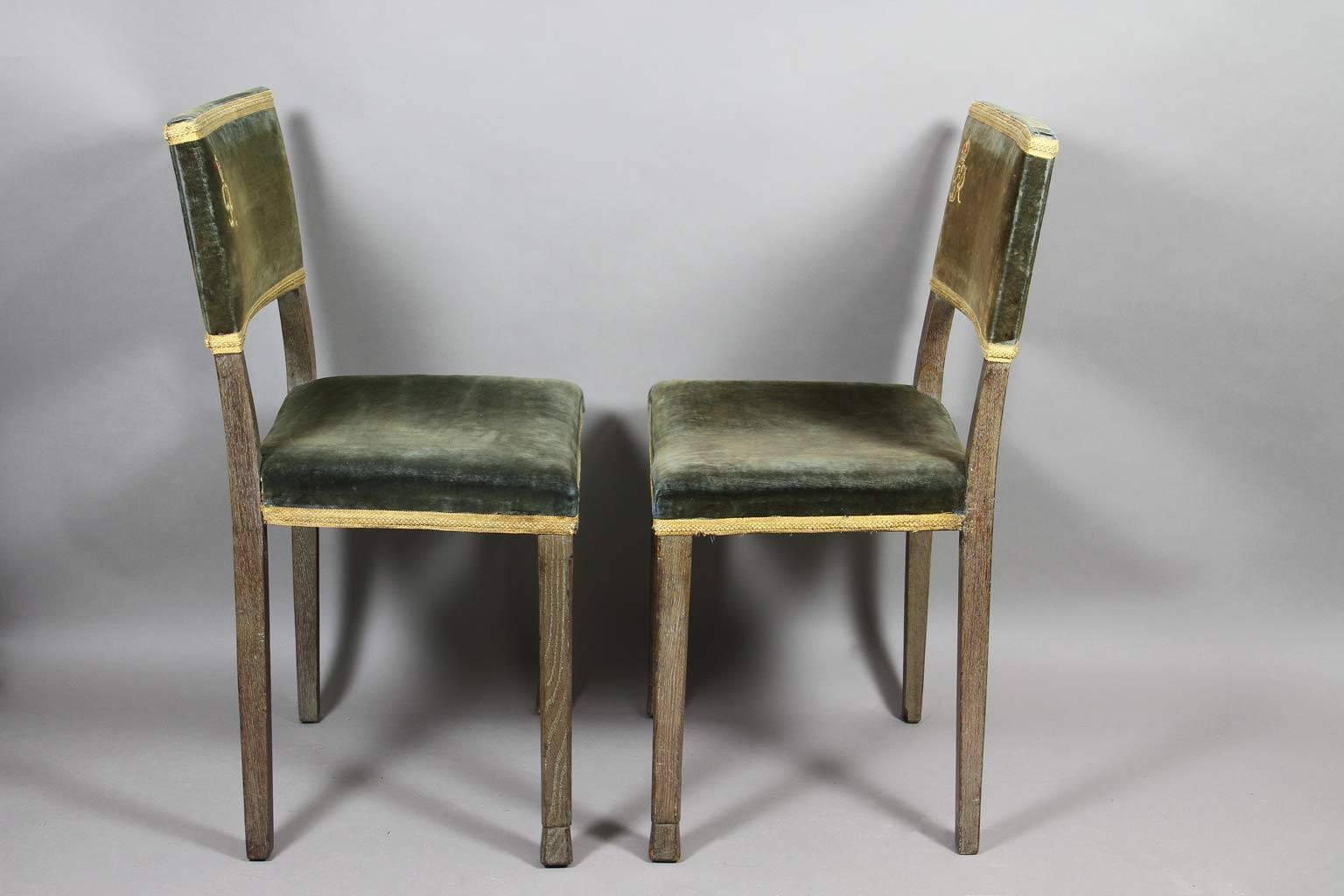 Pair of George VI Coronation Chairs In Good Condition In Essex, MA