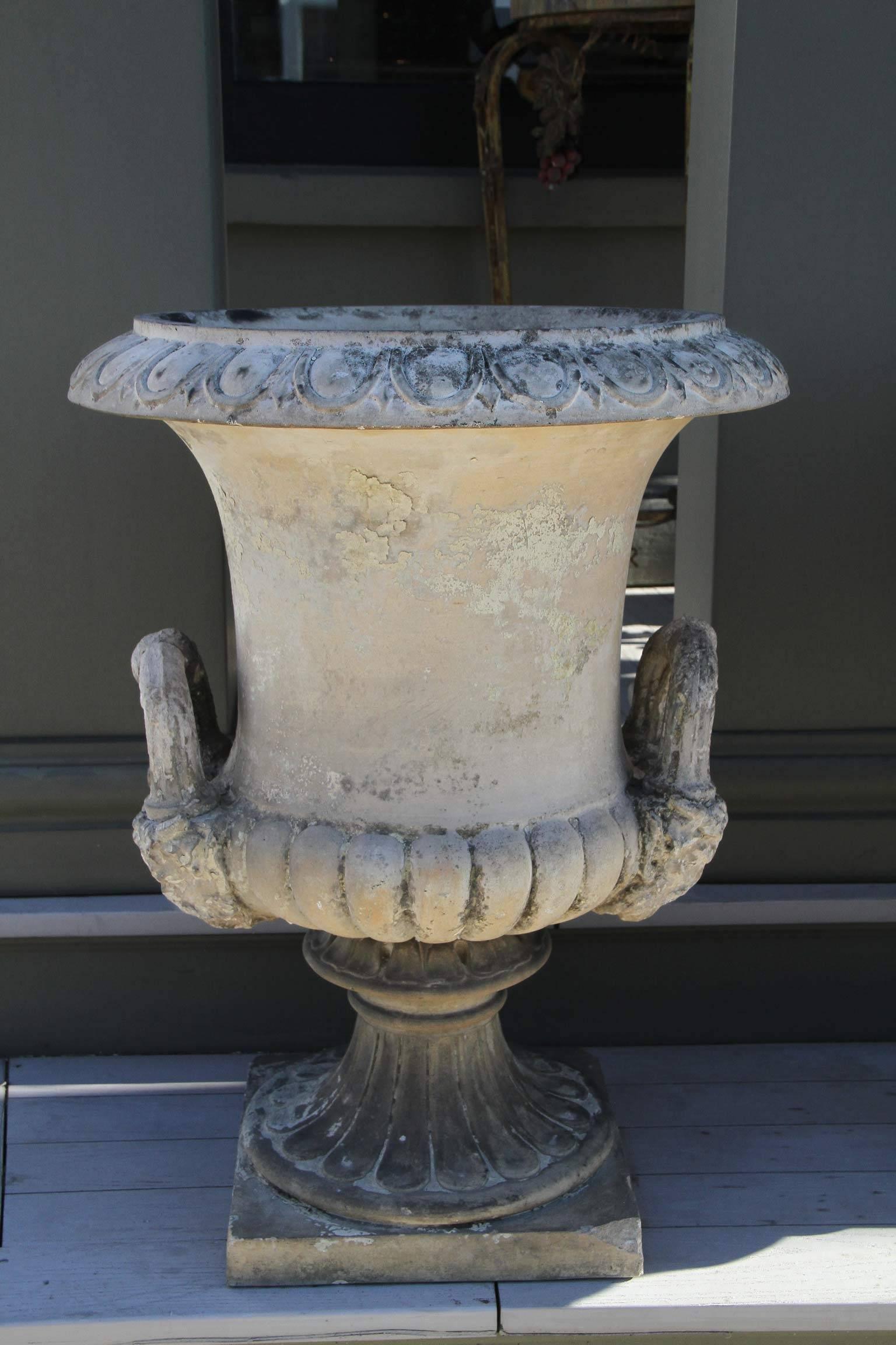 19th Century Pair of English Terra Cotta Garden Urns by J. Stiff and Sons
