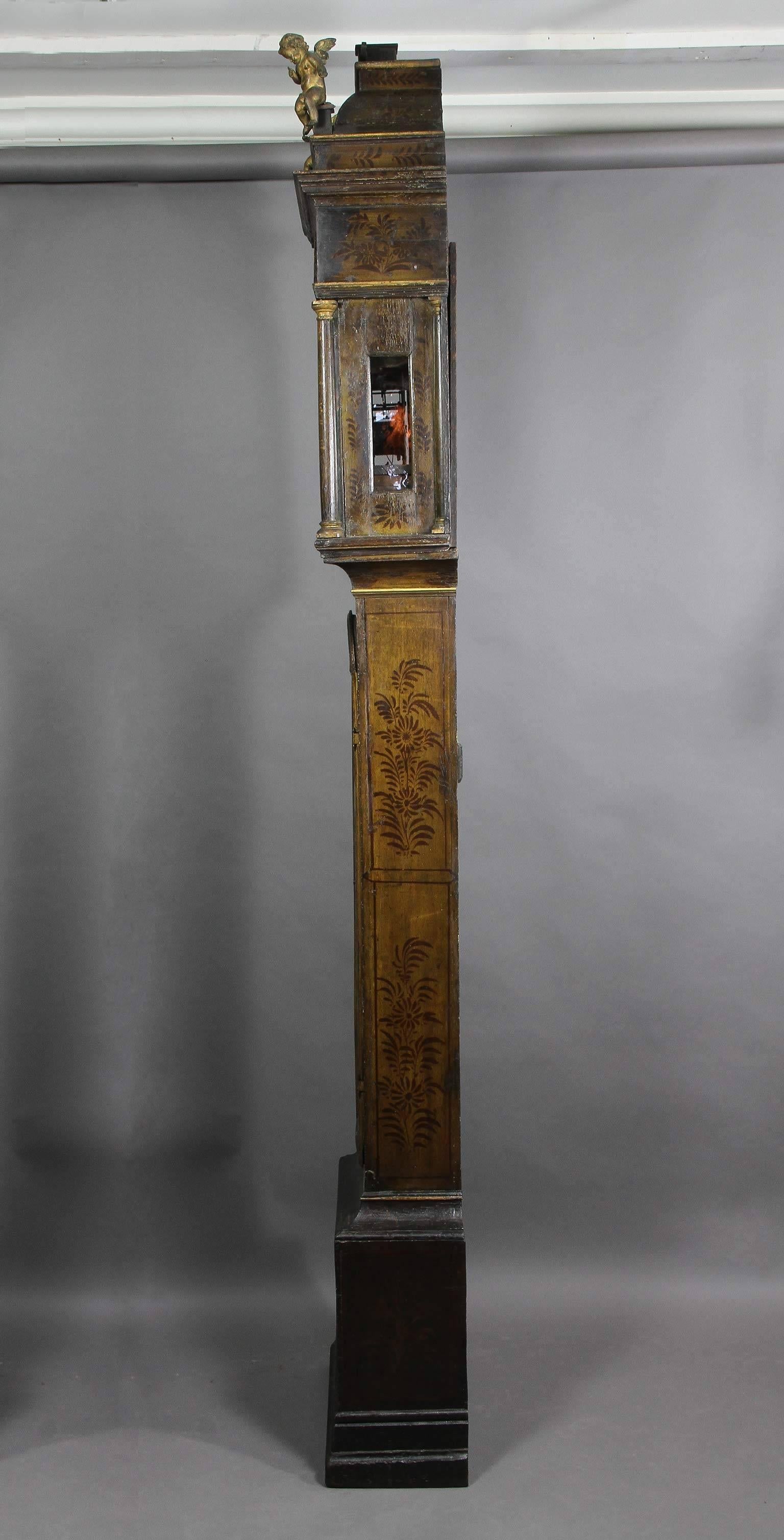 Other George III Japanned Tall Case Clock by William Harvey