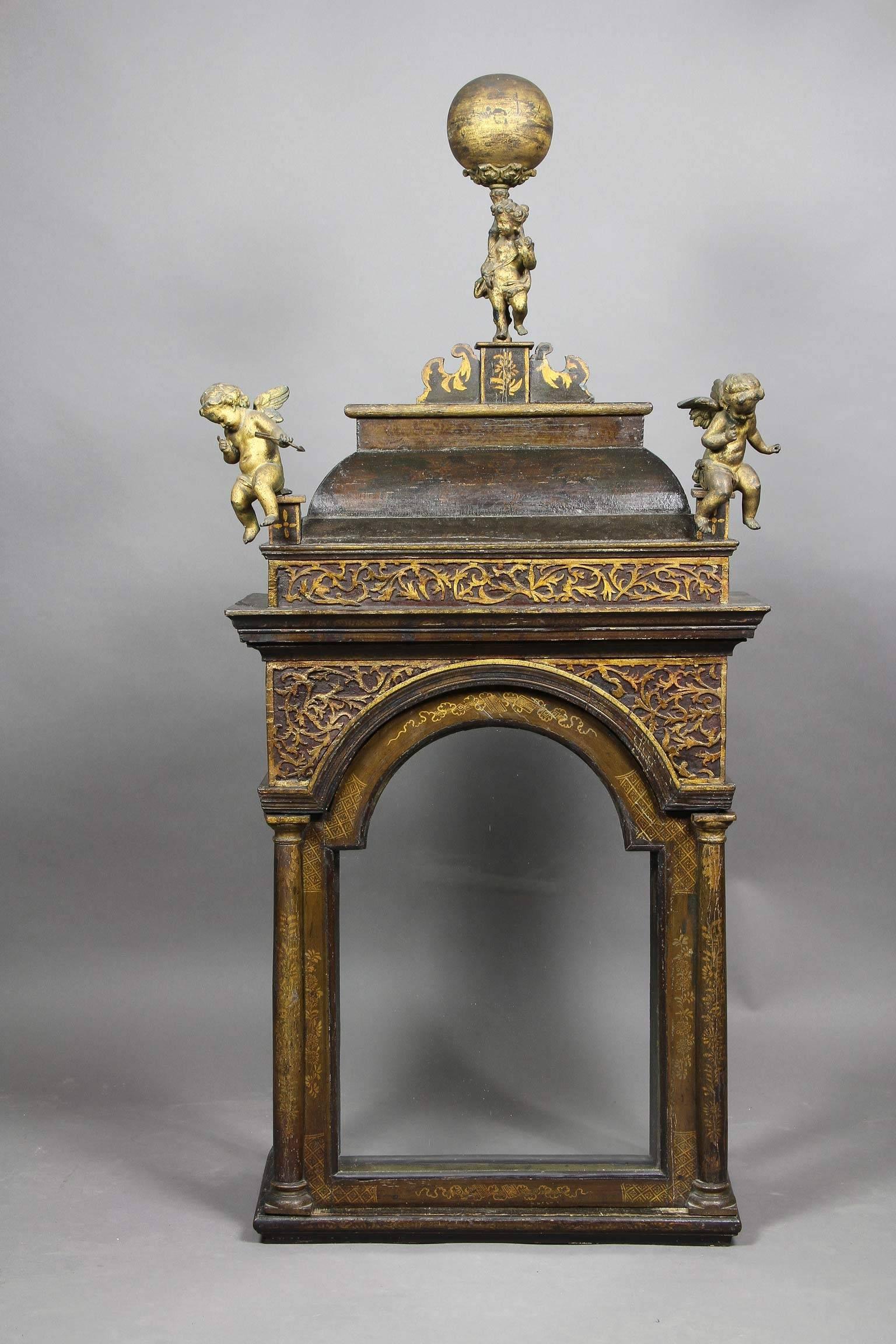 English George III Japanned Tall Case Clock by William Harvey