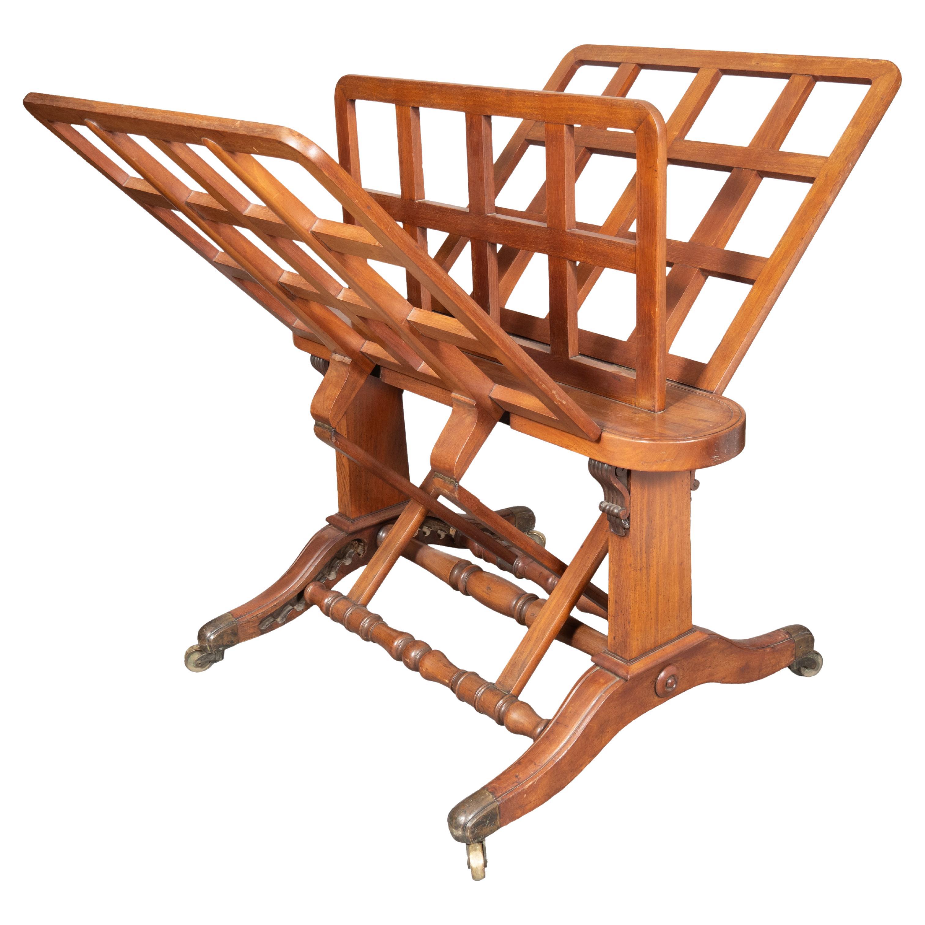 William IV Oversize Mahogany Adjustable Folio Stand By Holland & Sons For Sale