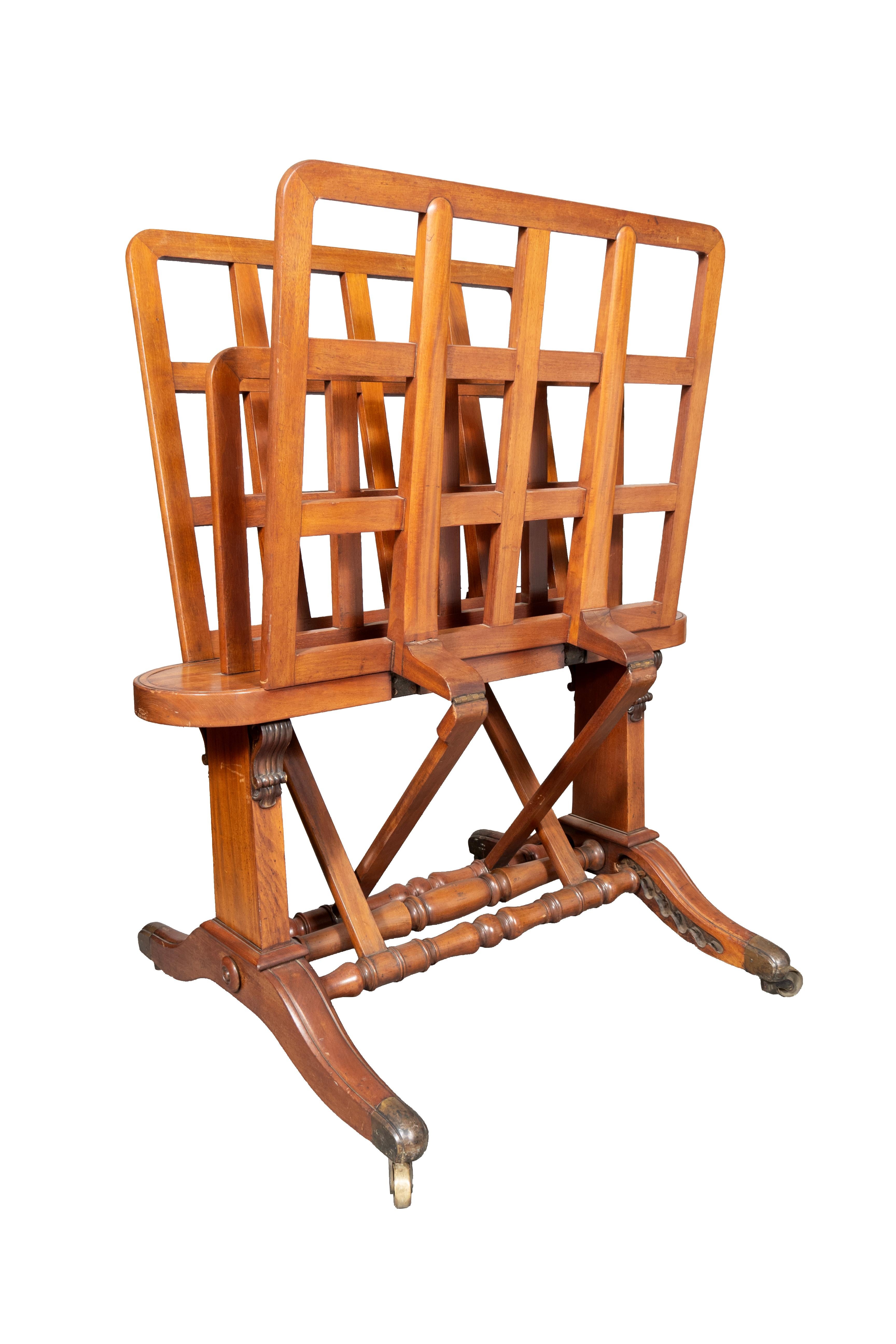 English William IV Oversize Mahogany Adjustable Folio Stand By Holland & Sons For Sale