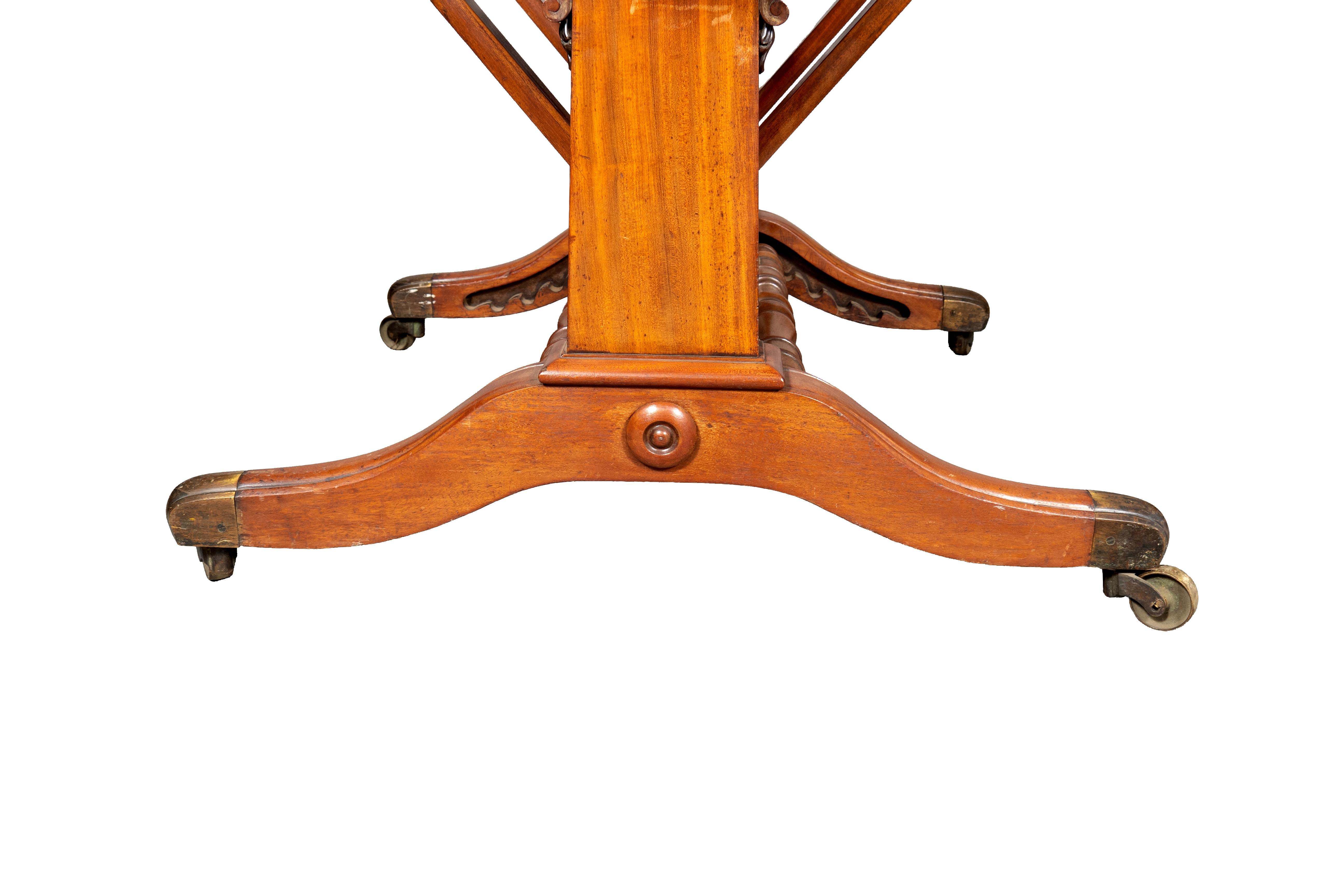 William IV Oversize Mahogany Adjustable Folio Stand By Holland & Sons For Sale 2