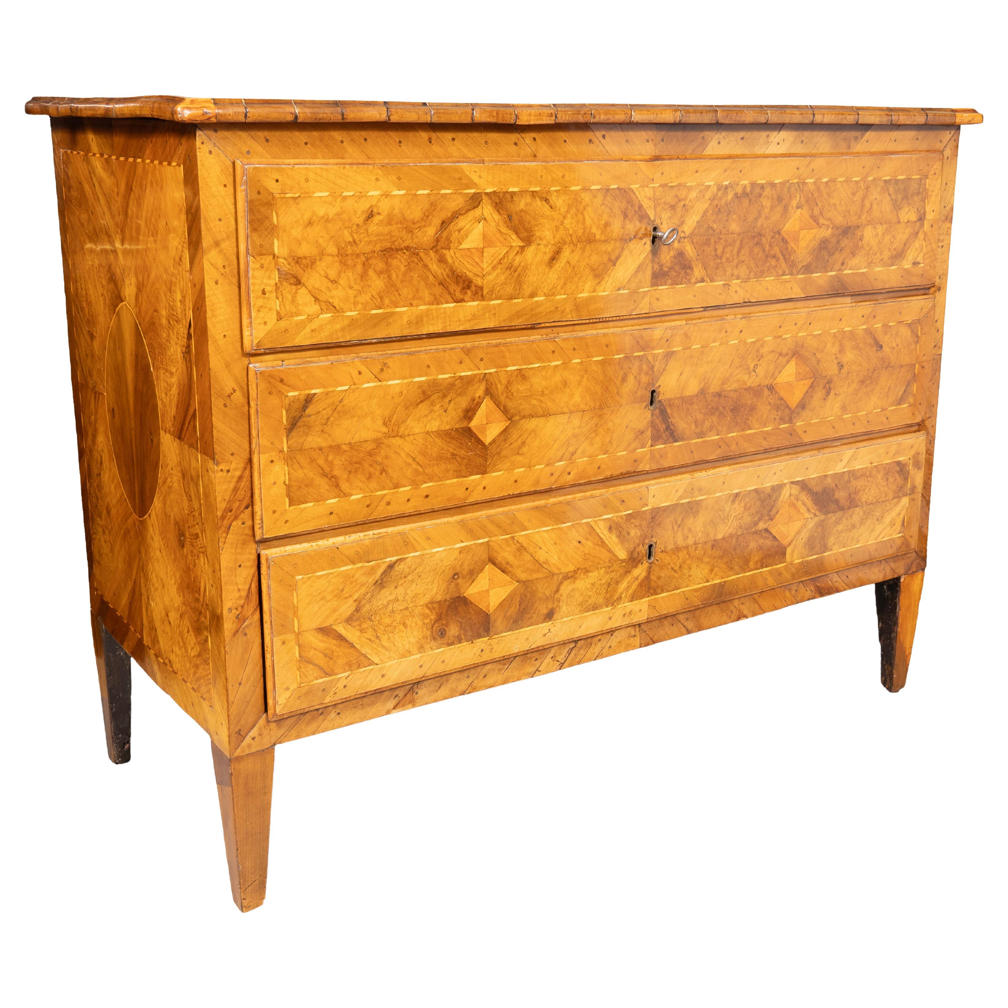 Italian Neoclassic Walnut Commode