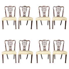 Ensemble de huit chaises de salle à manger en acajou de style George III