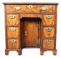 George II Walnut Kneehole Desk