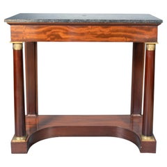 French Empire Mahogany Console Table