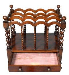 William IV Mahogany Canterbury With Makers Label